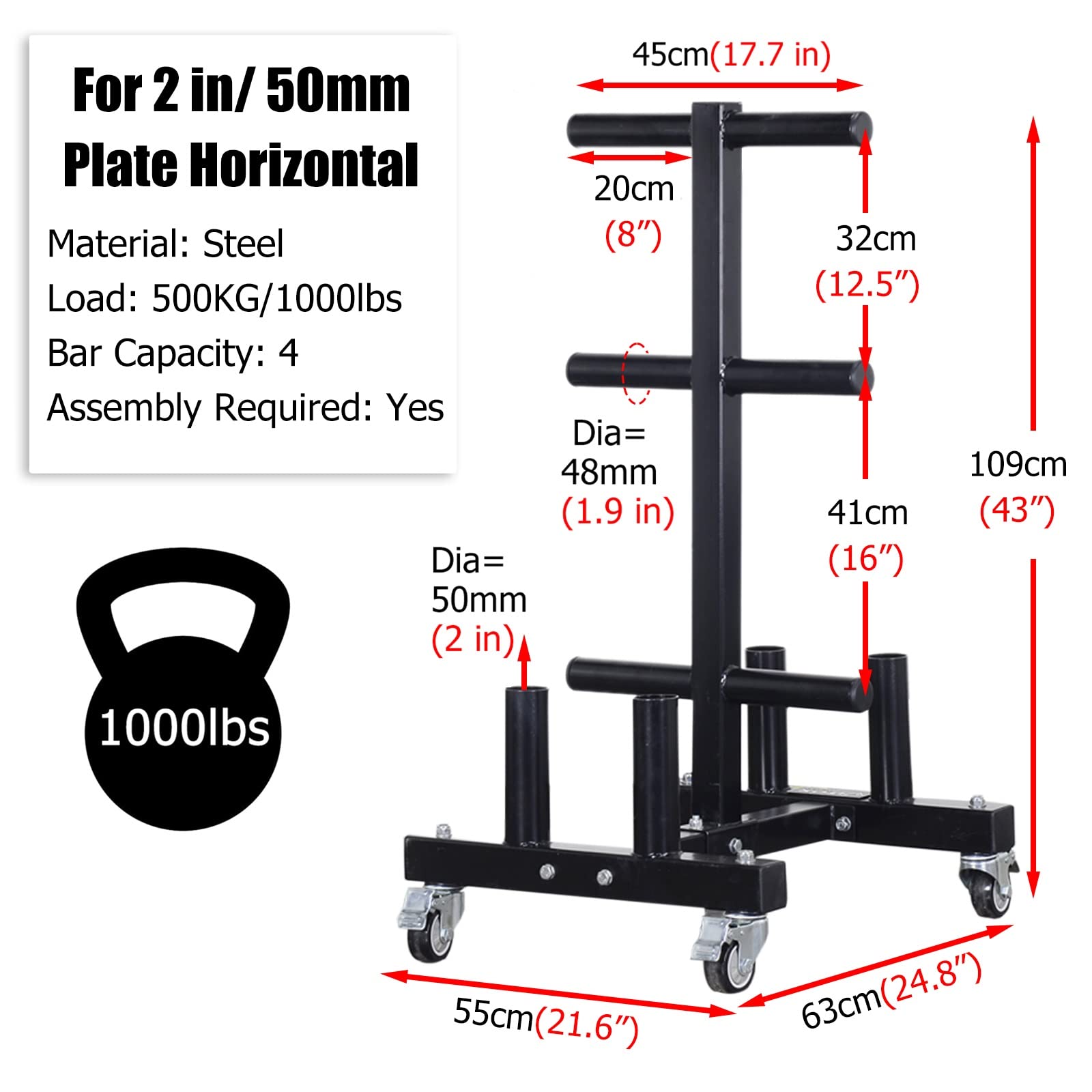 Amazon | ダンベル バーベル 重量 プレートラック 50mm ウェイト