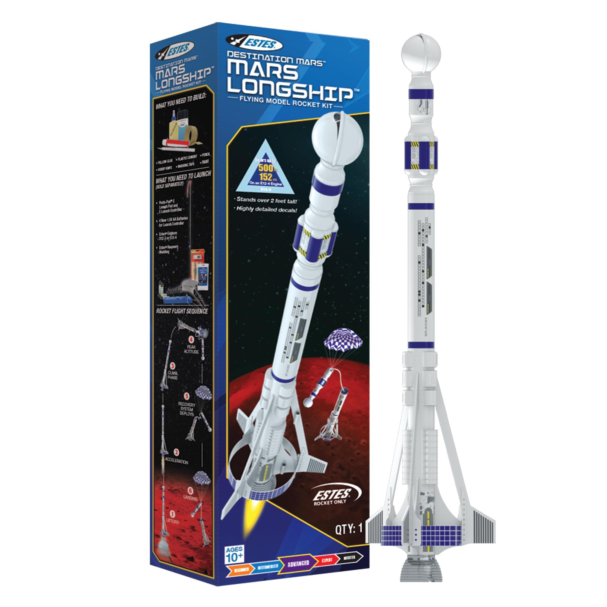 Amazon.com: Estes 7296 Destination Mars Mars Longship Model Rocket