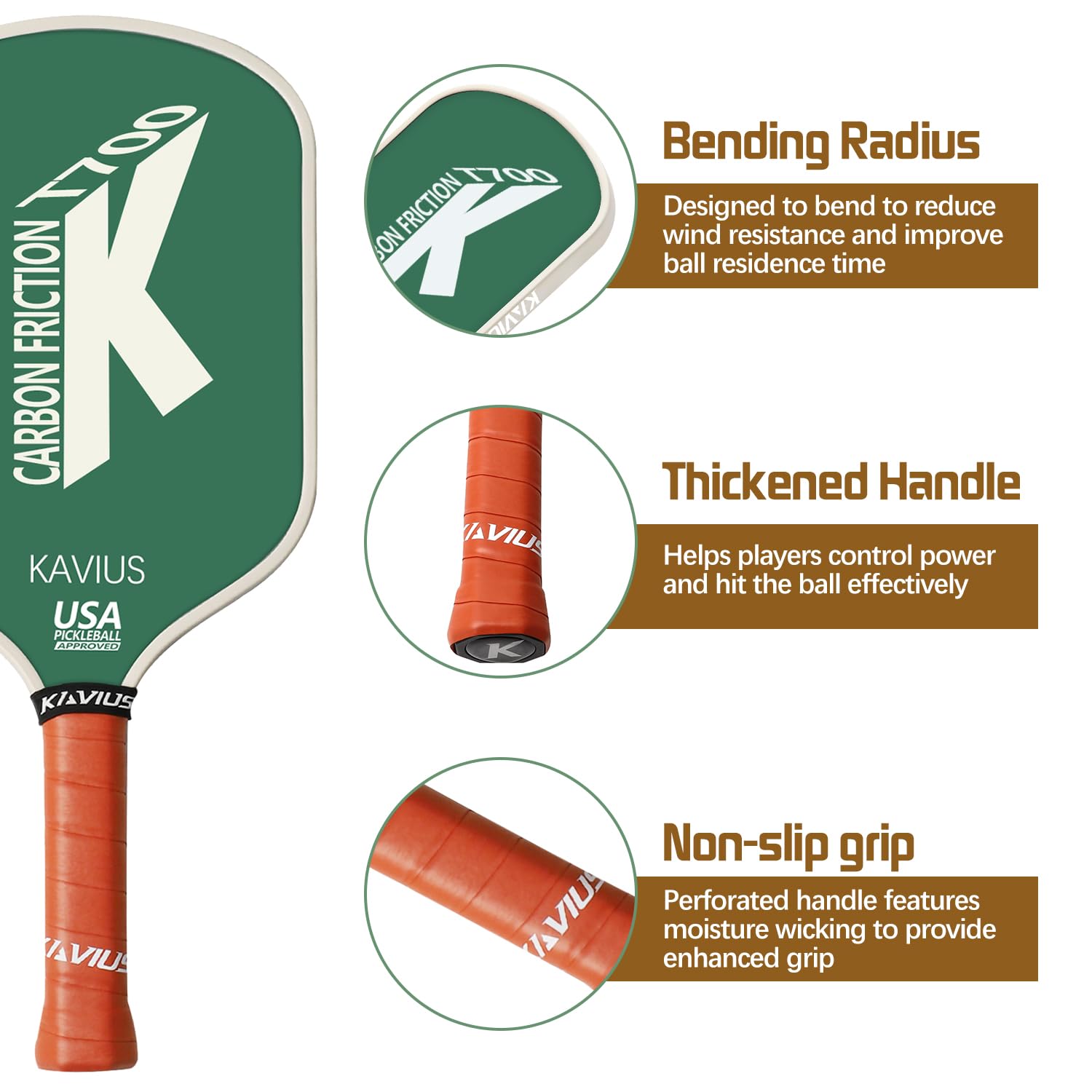 Amazon | Pro ピックルボールパドル カーボンファイバー、16mm USAPA