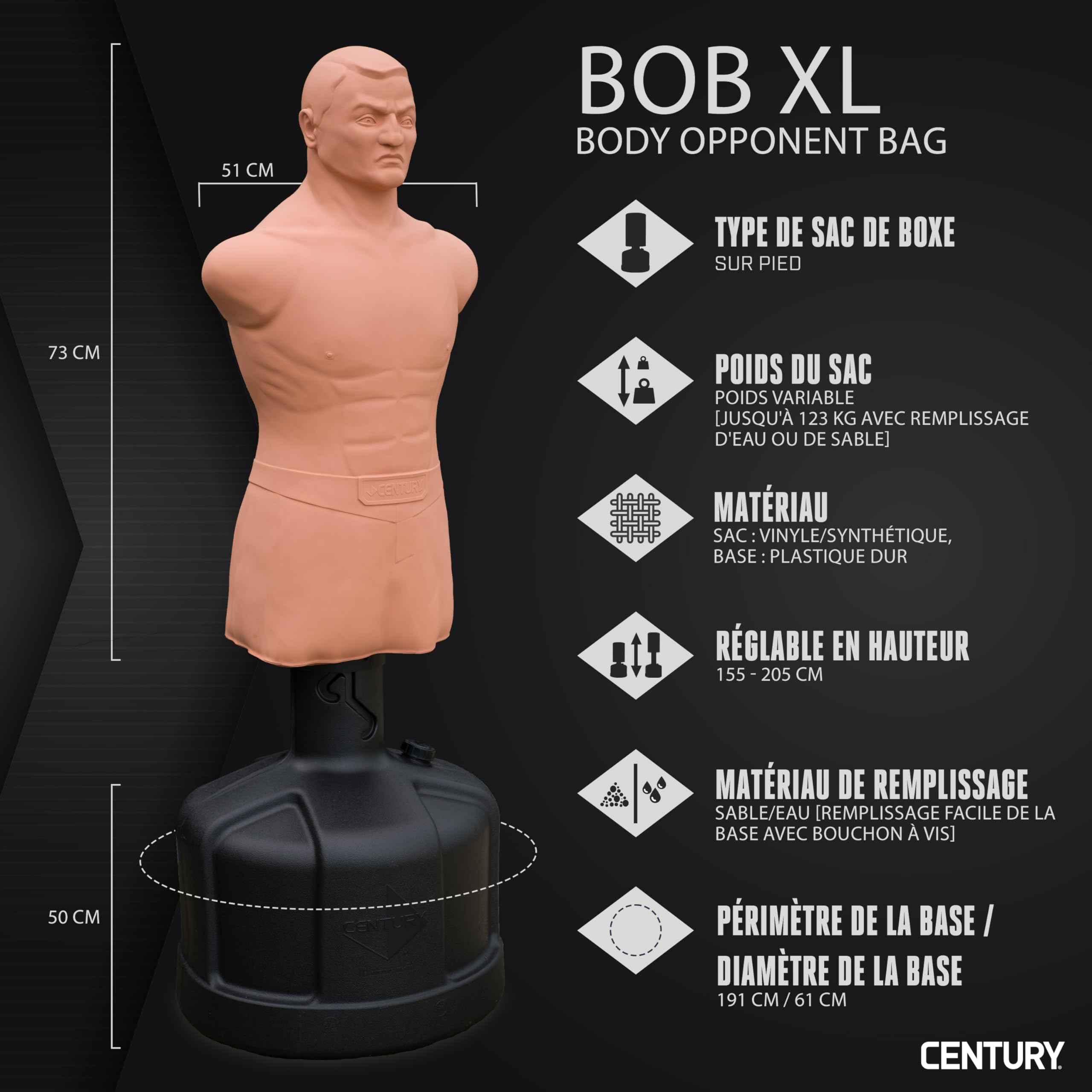 Amazon.co.jp: Century 101692 Bob Body Opponent Bag - Extra Large