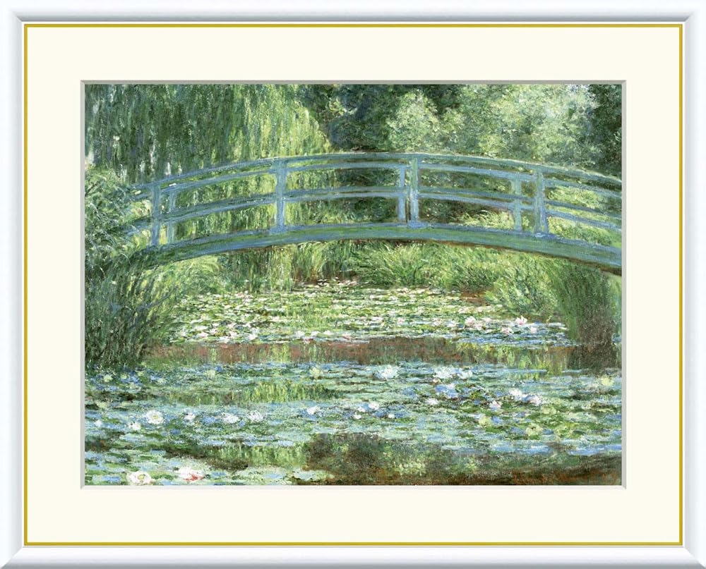 Amazon.co.jp: JHA 絵画 アート額絵 世界の名画 モネ「睡蓮の池と日本
