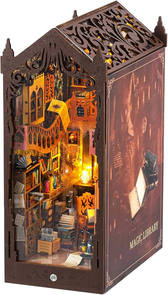 Amazon | Powanfity ドールハウス ミニチュア 【魔法の図書館