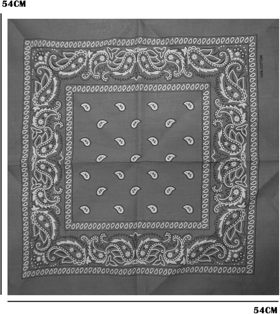 Amazon | [レツダブリュジェ] バンダナ ペイズリー柄 スカーフ 12枚