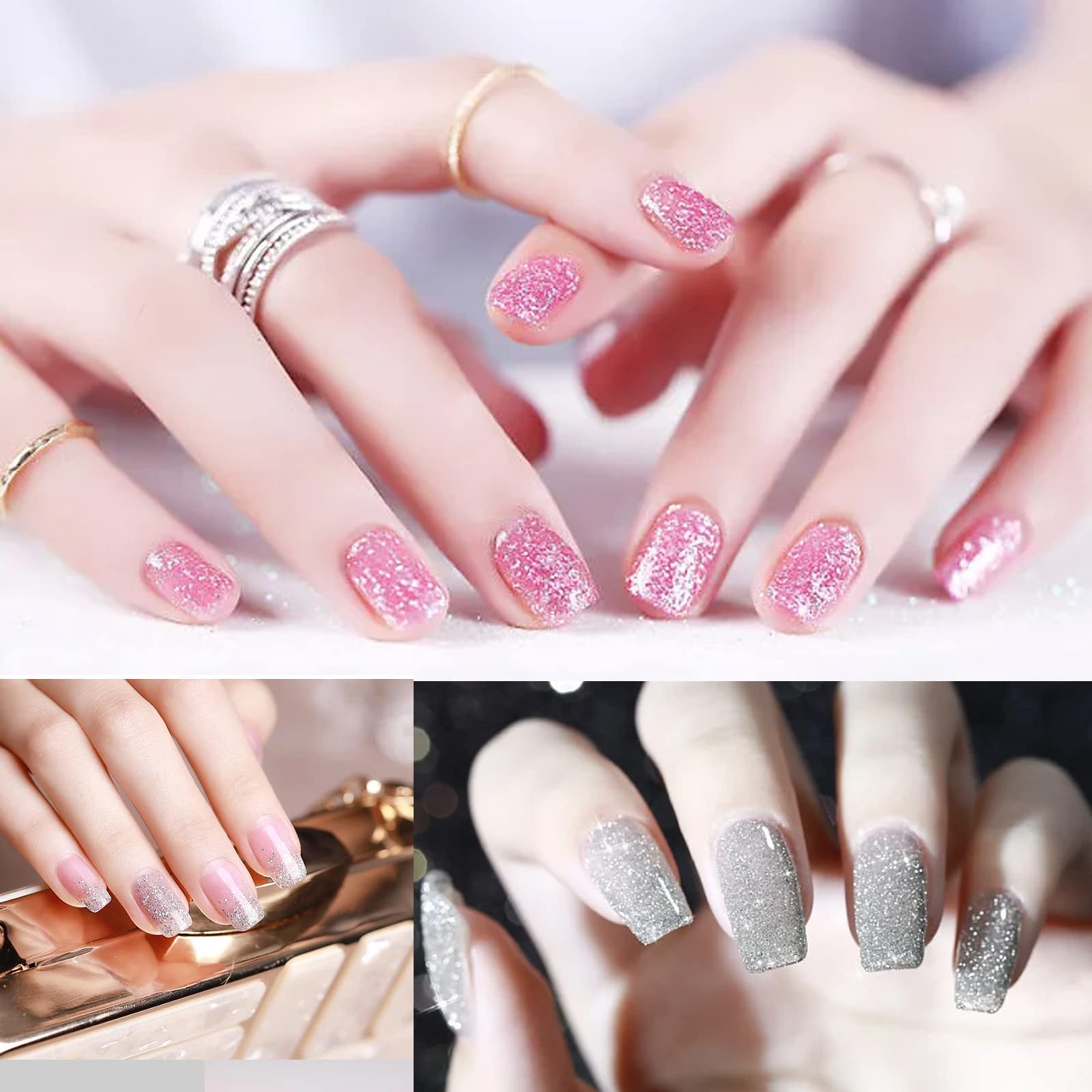 Amazon.co.jp: ネイル グリッター ラメパウダー 24個セット ケース入り