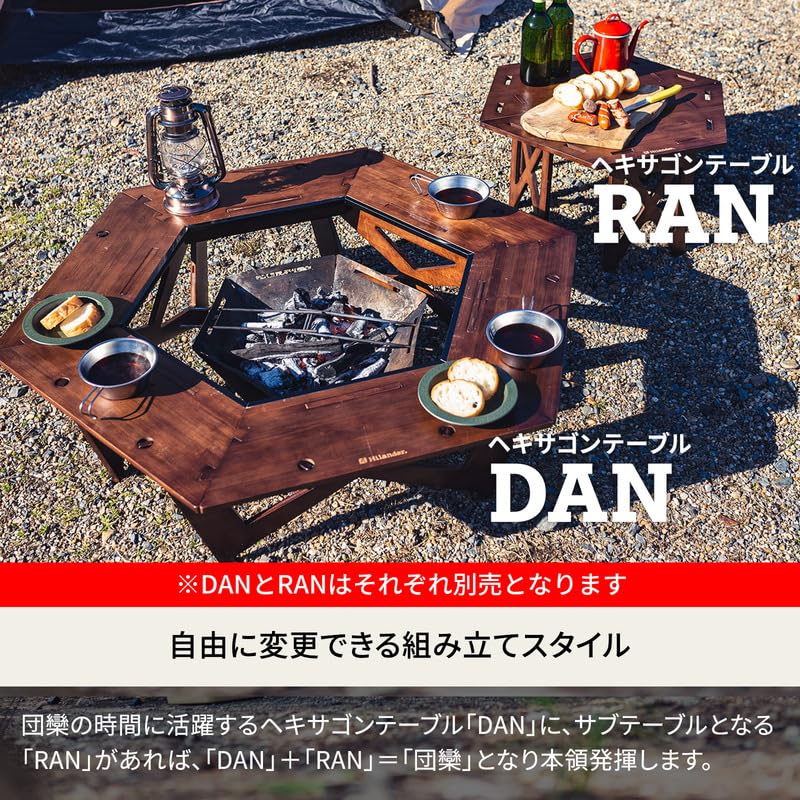 Amazon | Hilander(ハイランダー) ヘキサゴンテーブル RAN RAN