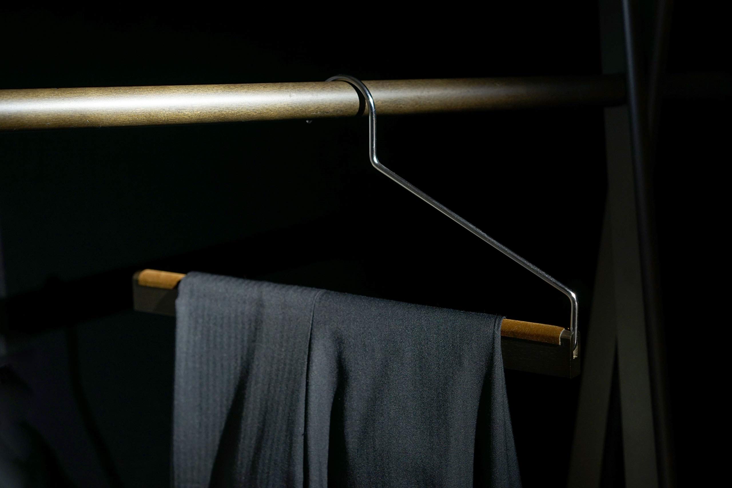 Amazon.co.jp: 【ナカタハンガー】日本製 木製スラックスハンガー 5本