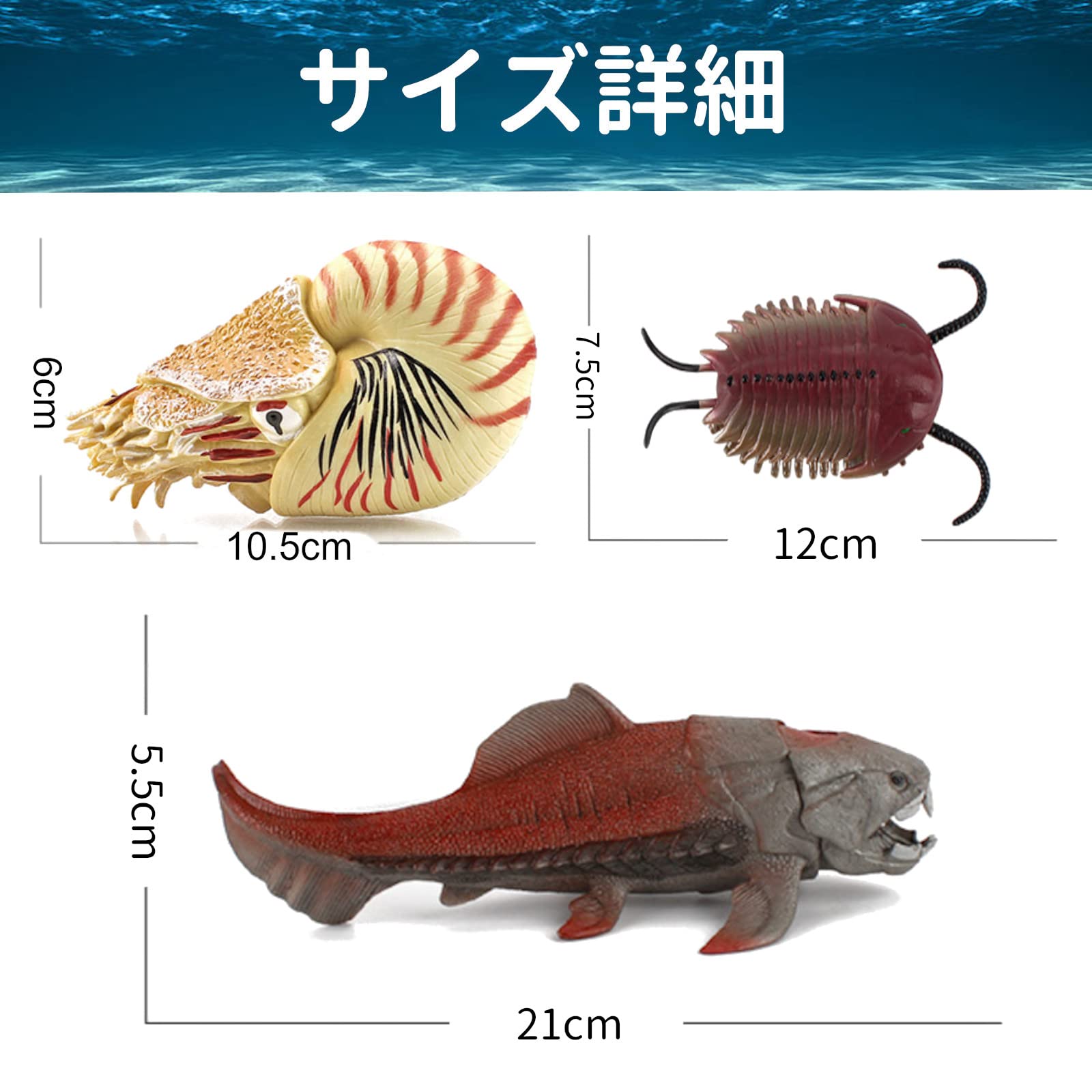 Amazon.co.jp: UTST オウムガイ フィギュア アンモナイト オウムガイ