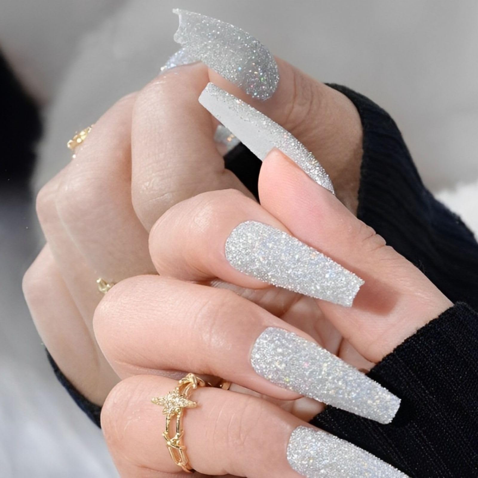 Amazon | Liberte555 ネイルチップ ギャル 子供 ロング 付け爪 長い