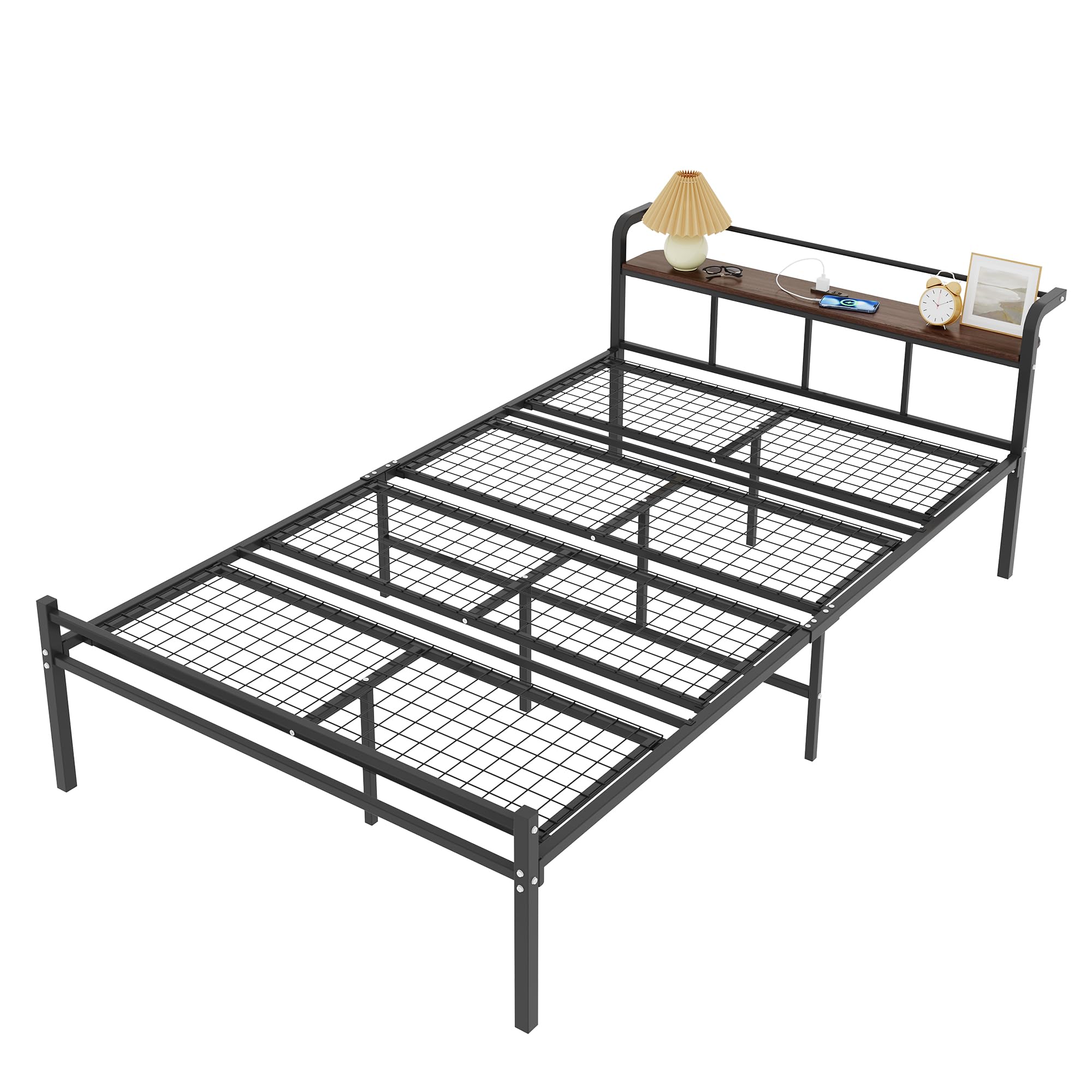 Amazon｜WLIVE ベッドフレーム ベッド セミダブル パイプベッド