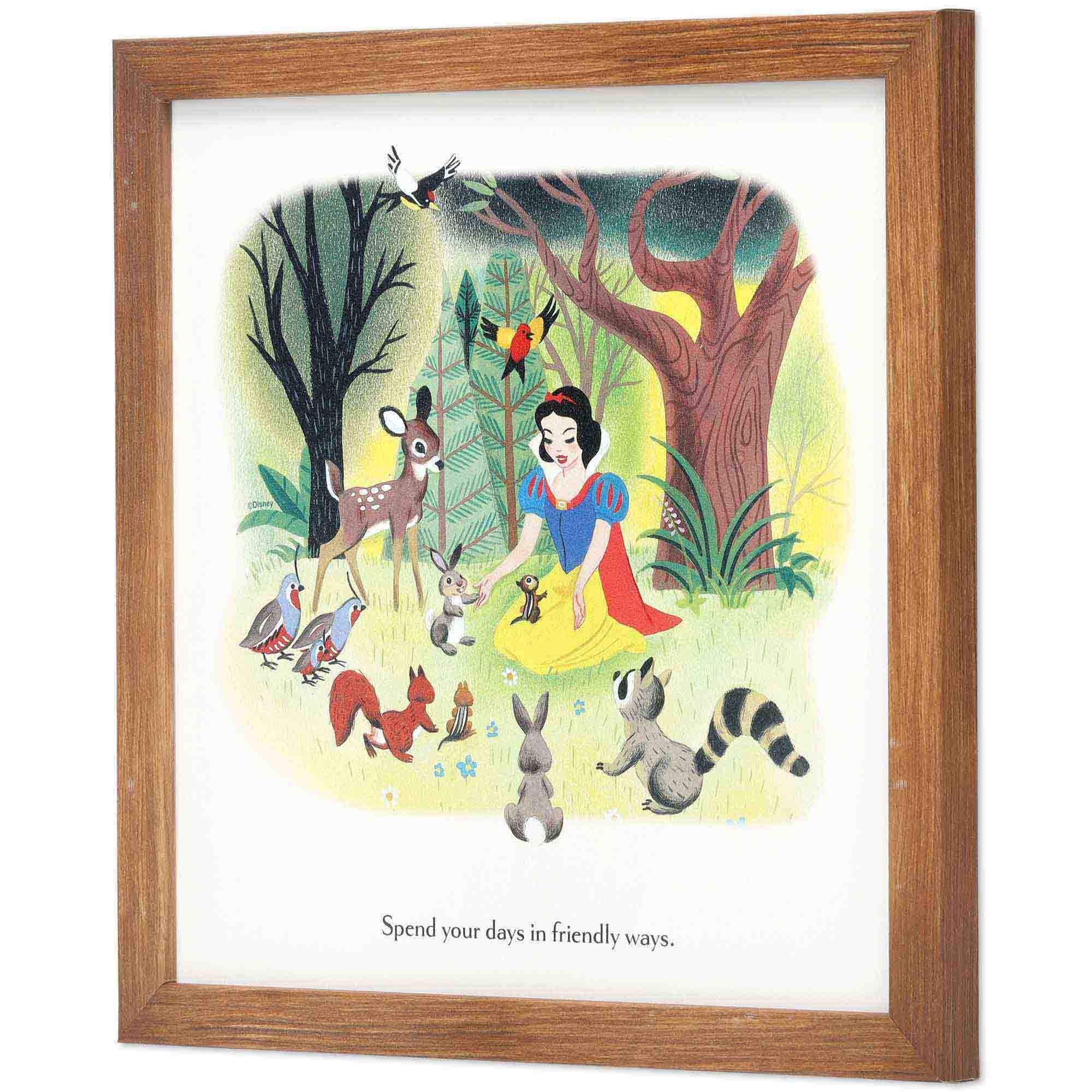 Amazon.co.jp: ディズニー白雪姫ゴールデンブックフレーム木製壁装飾