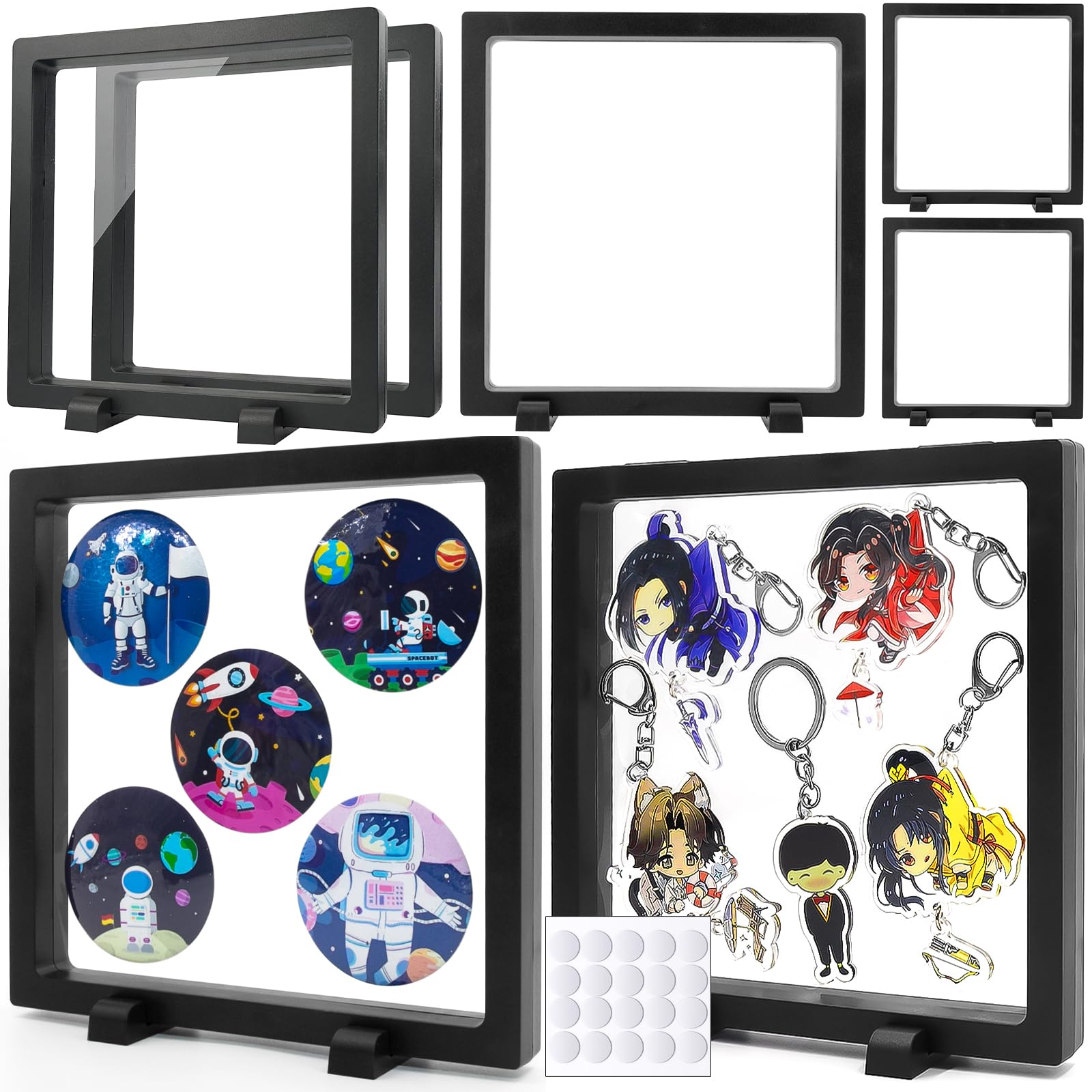 Amazon | COZENRE ラバーストラップ アクリルキーホルダー 収納