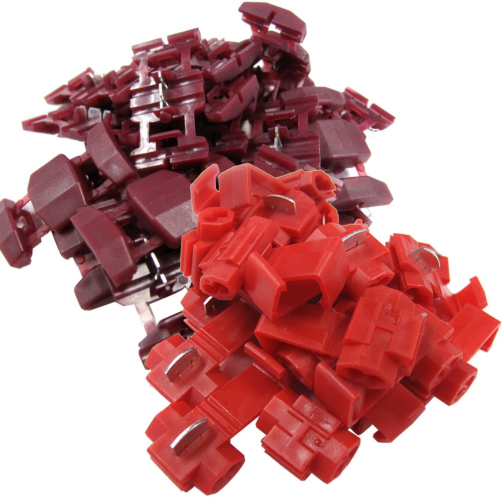 Amazon | エレクトロタップ (赤)2種類 50個セット【適合:0.3~0.75