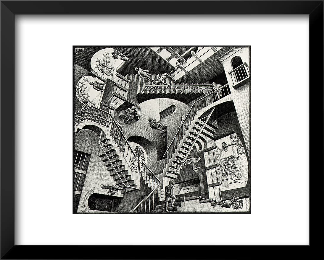 Amazon.co.jp: MCエッシャー作 ArtDirect Relativity (階段) 16x13