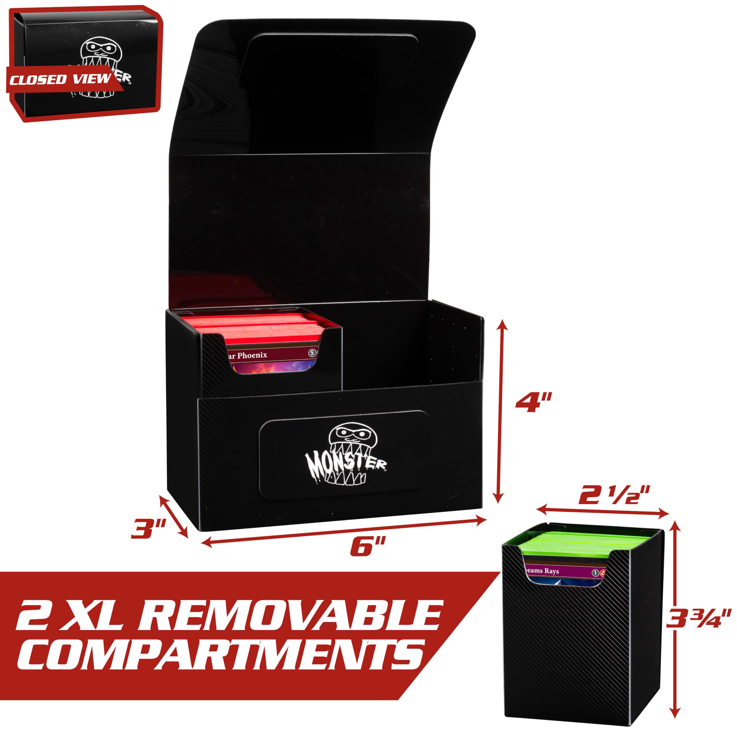 Amazon.com: Monster Protectors Magnetic XL Double Deck Box - White