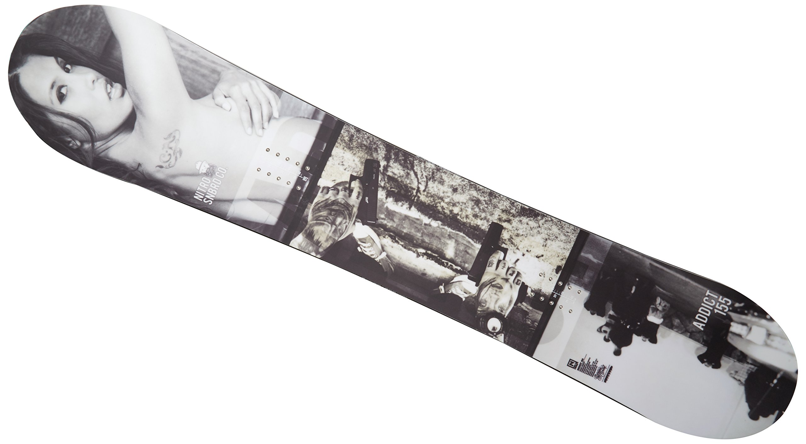 Nitro Men's Addict Snowboard - White/Grey, 155 cm : Amazon.co.uk