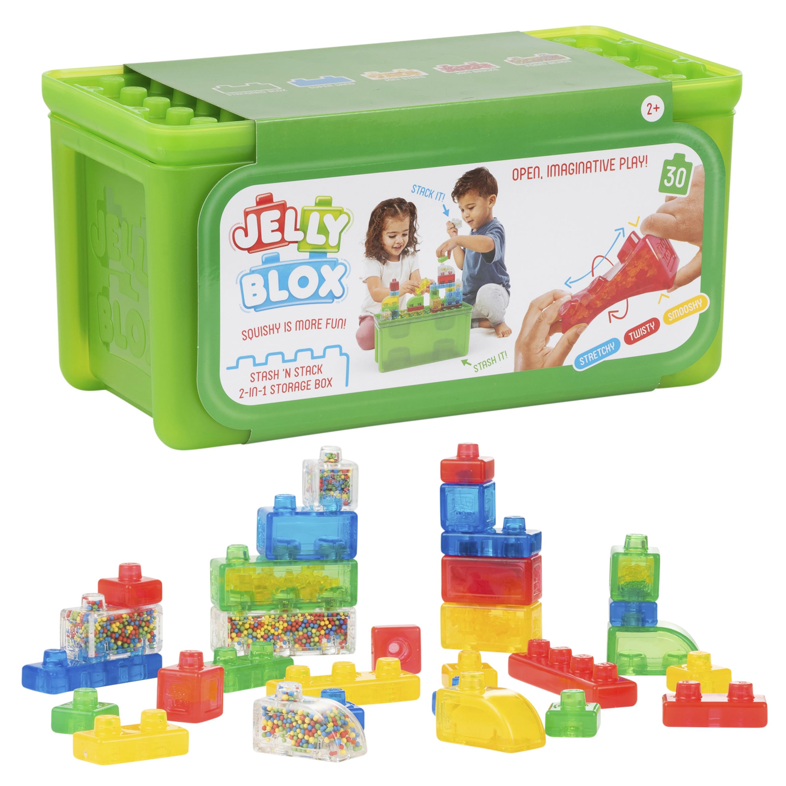 Amazon.co.jp: Jelly Blox Stash 'N Stack 2イン1 収納ケース 30