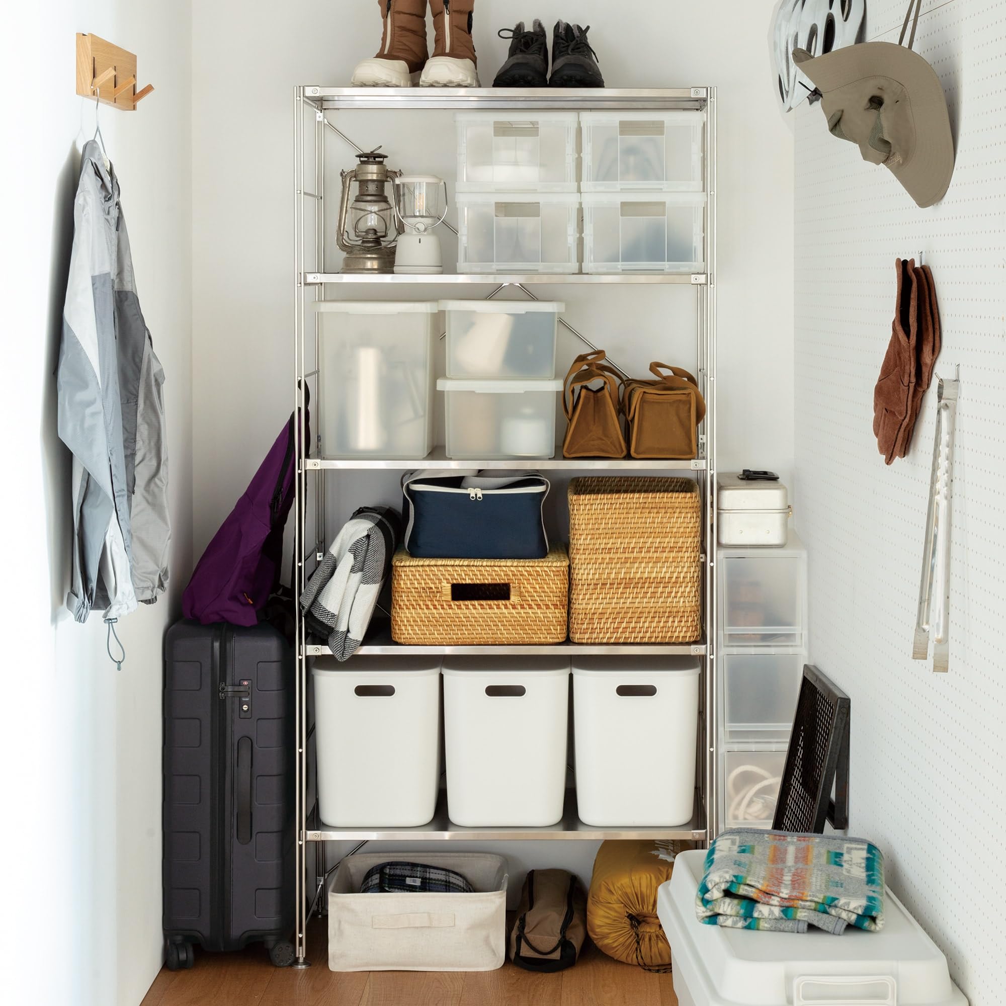 Amazon｜無印良品 ステンレスユニットシェルフ・ステンレス棚セット