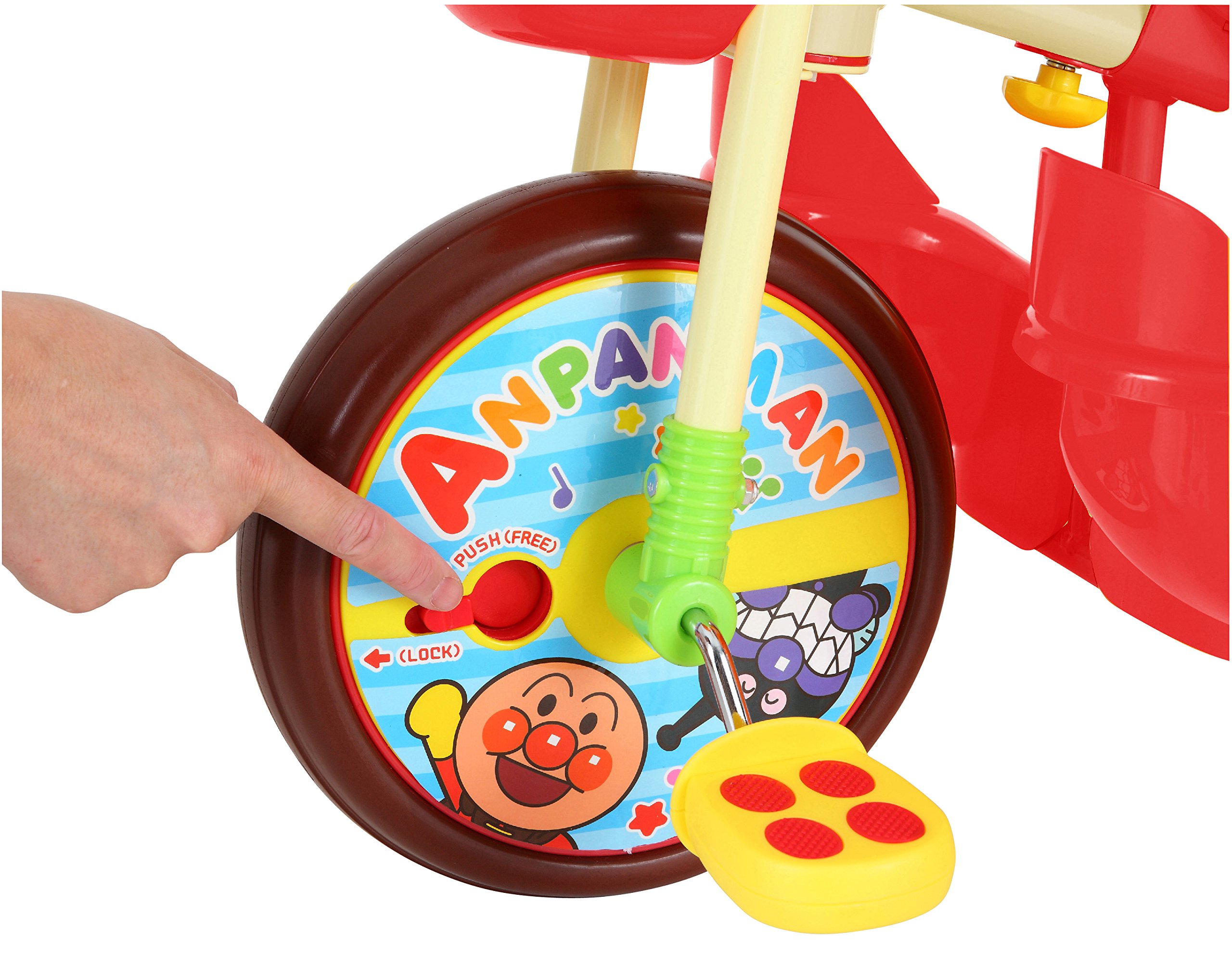 三輪車 アンパンマンデラックス2 子供 3輪車1歳 2歳 乗り物 レッド