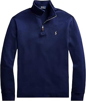 POLO RALPH LAUREN Men's Big & Tall Estate-Rib Quarter-Zip Pullover