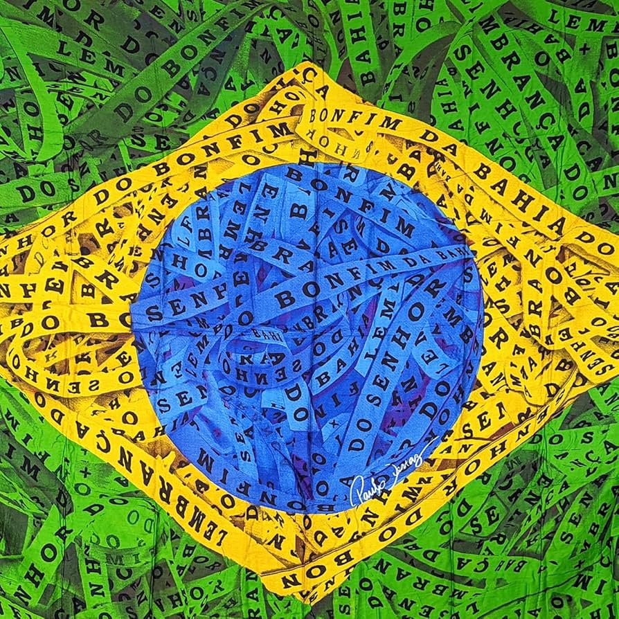 Amazon.co.jp: ボンフィン柄ブラジル国旗デザイン【ブラジルカンガ