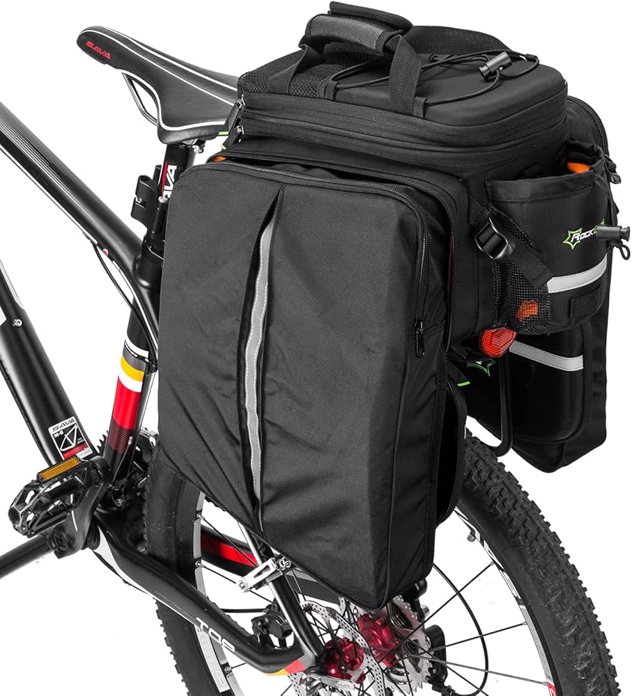Amazon.co.jp: ROCKBROSリアバッグ 自転車 パニアバッグ 自転車サイド