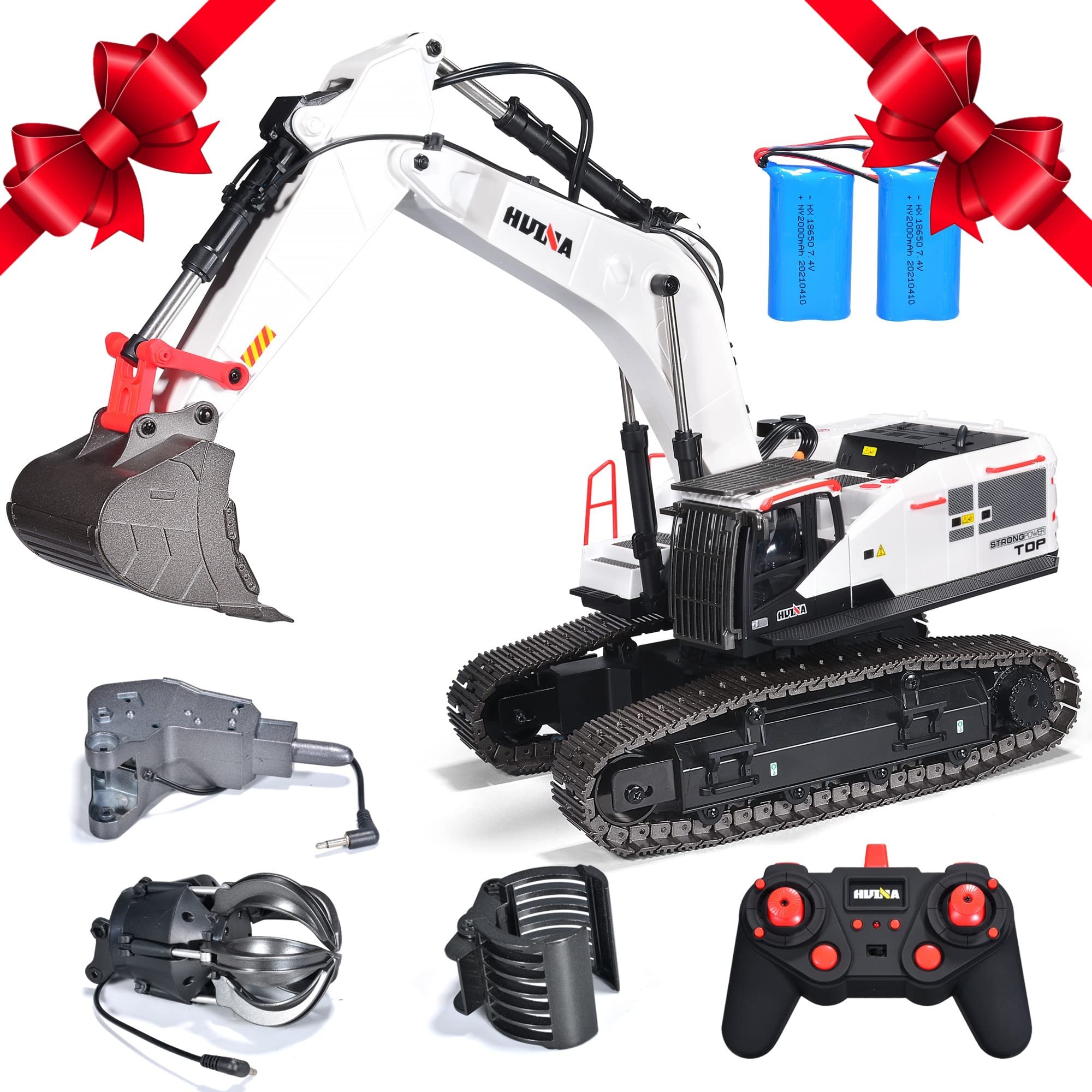 Amazon.com: HUINA 1594 Metal RC 1:14 Excavator 28 Channel Digger