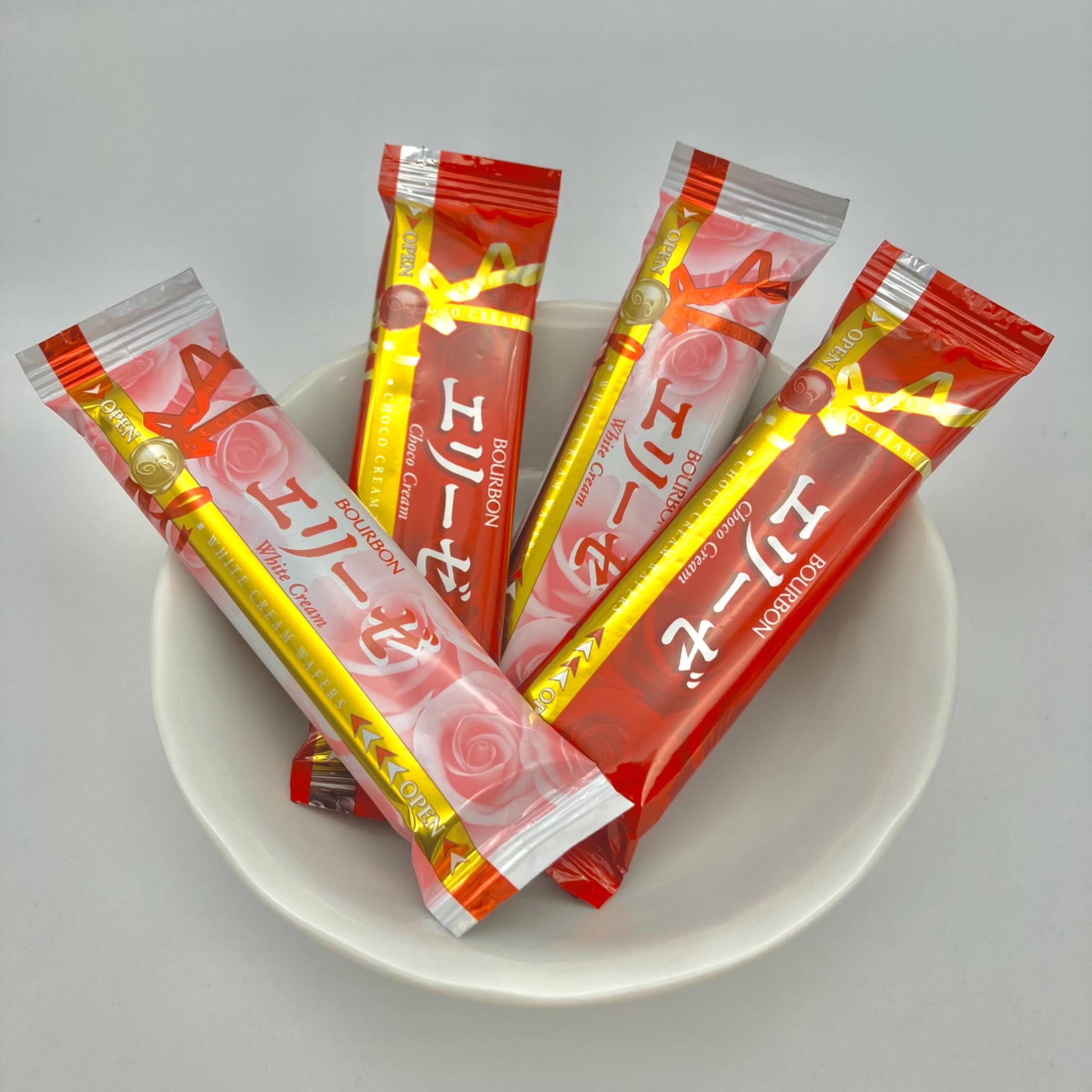 Amazon.co.jp: ブルボン エリーゼ 96本入り チョコ＆ホワイト クリーム