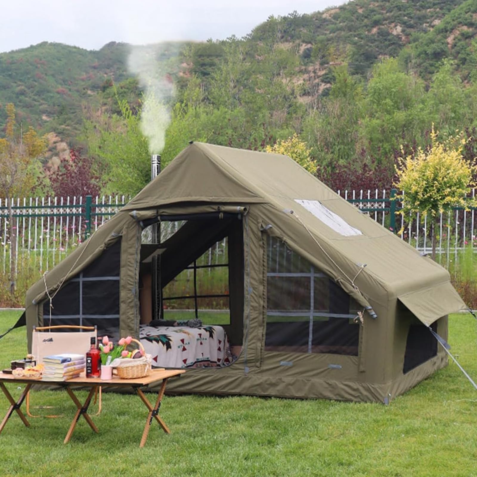 Amazon.co.jp: エアーテント 大型 2〜4人用 インフレータブルテント