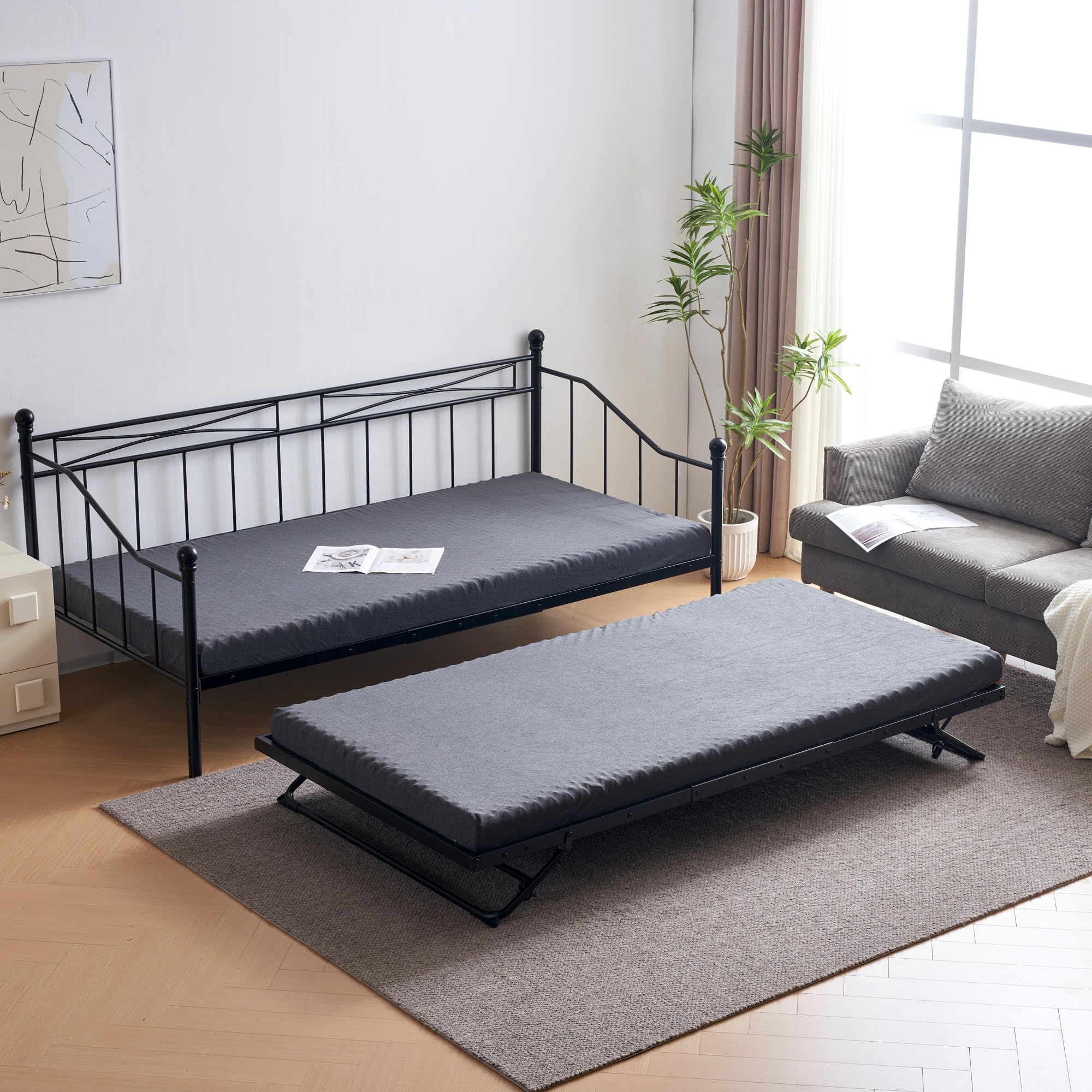 Amazon｜デイベッド パイプベッド ベッドフレーム ソファーベッド 下