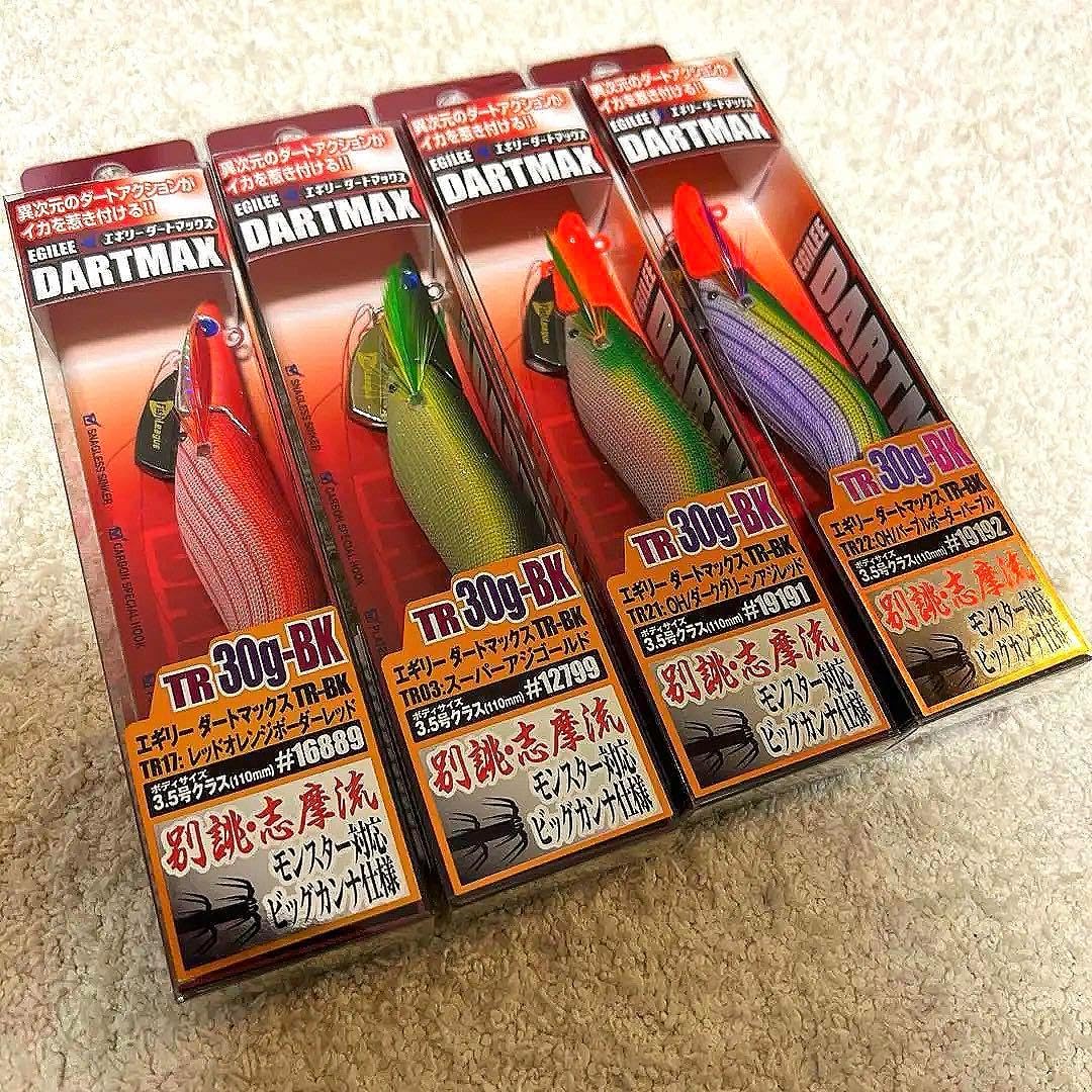 DARTMAX TR-30g-BK エギ 4色セット エギリー ダートマックスTR30－BK 4