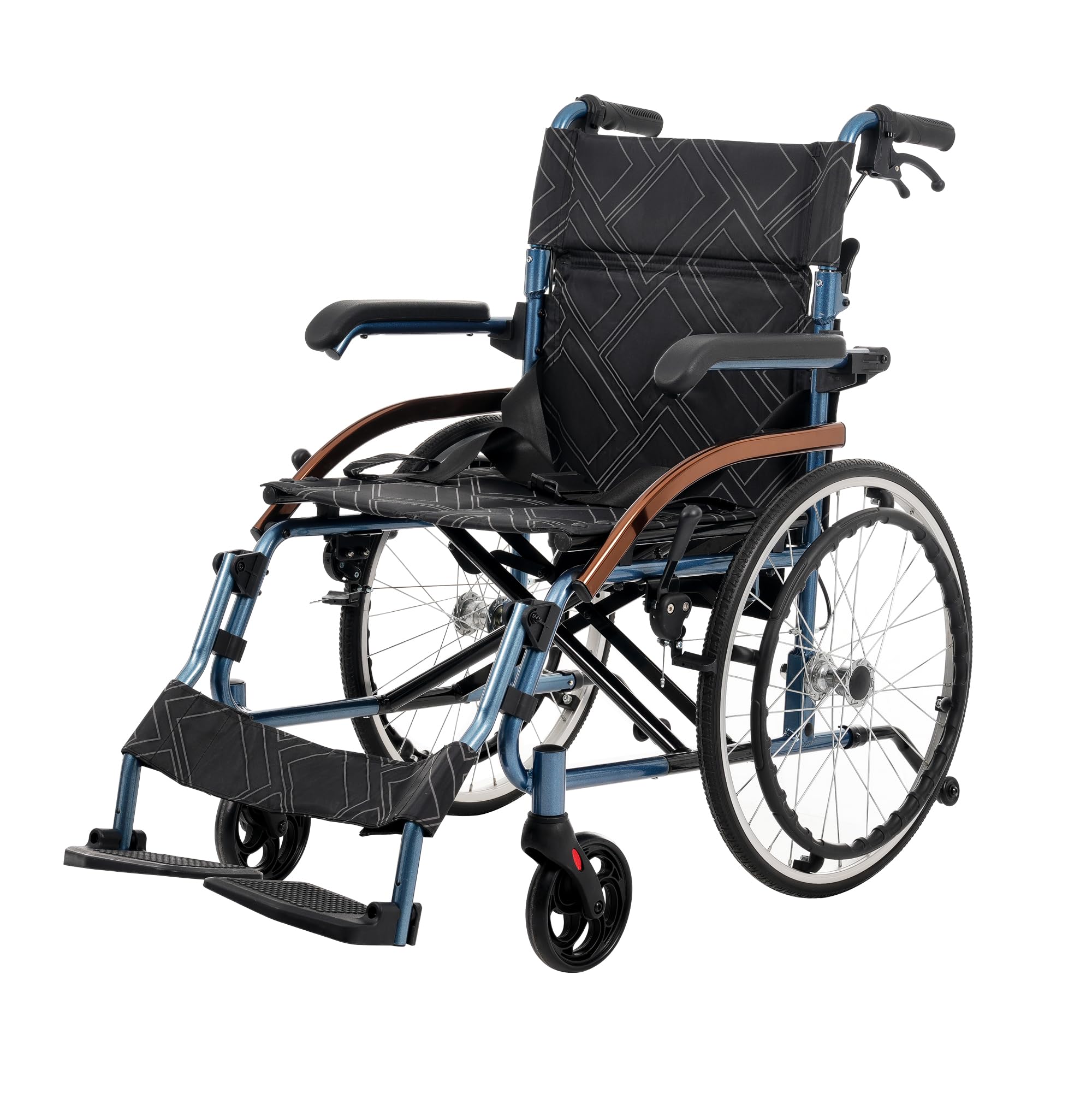 Amazon | 車椅子 介護用 自走用 アルミ製 軽量 自立可能 介助ブレーキ