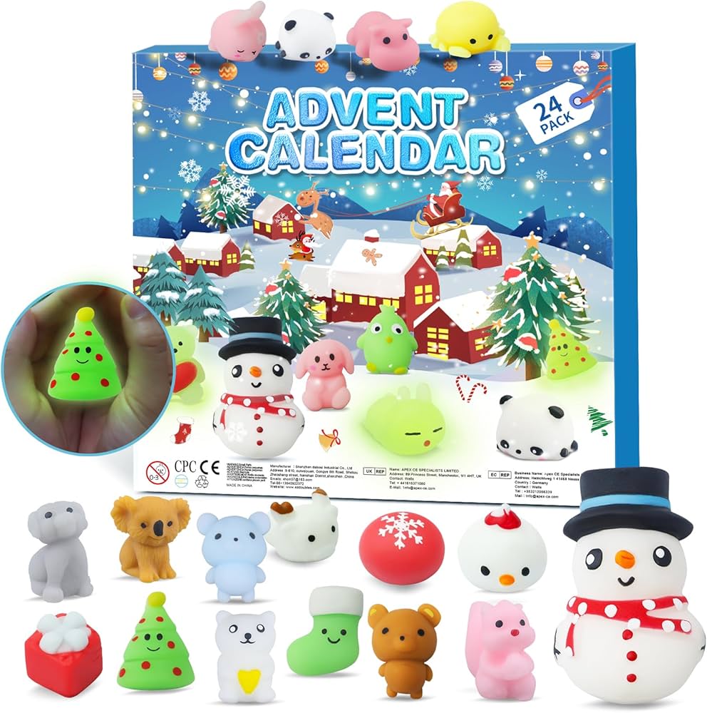 Amazon.co.jp: もちアドベントカレンダー2025、夜光24日間のクリスマス