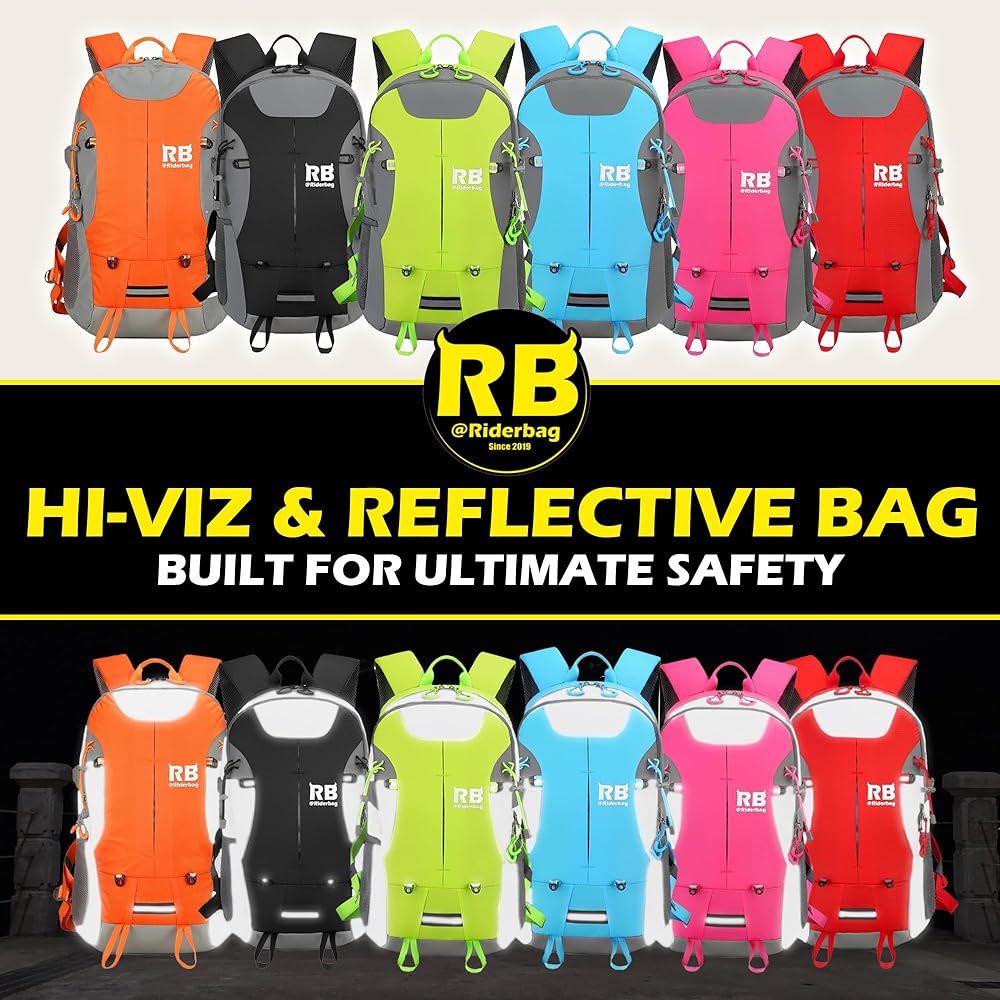 Amazon.com: Reflective Motorcycle Backpack – Hi Viz EDC Commuter