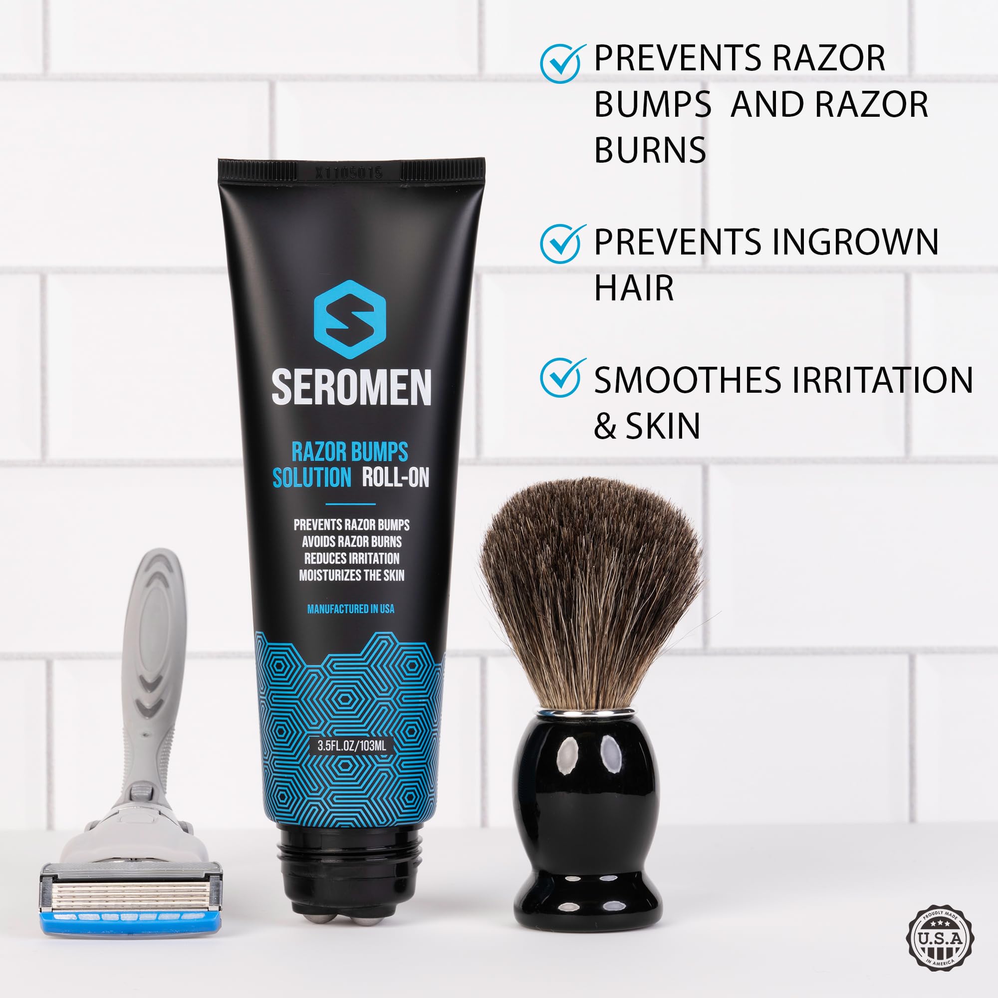 Amazon.com: Seromen Razor Bump Treatment for Men – 3.5 fl oz Roll