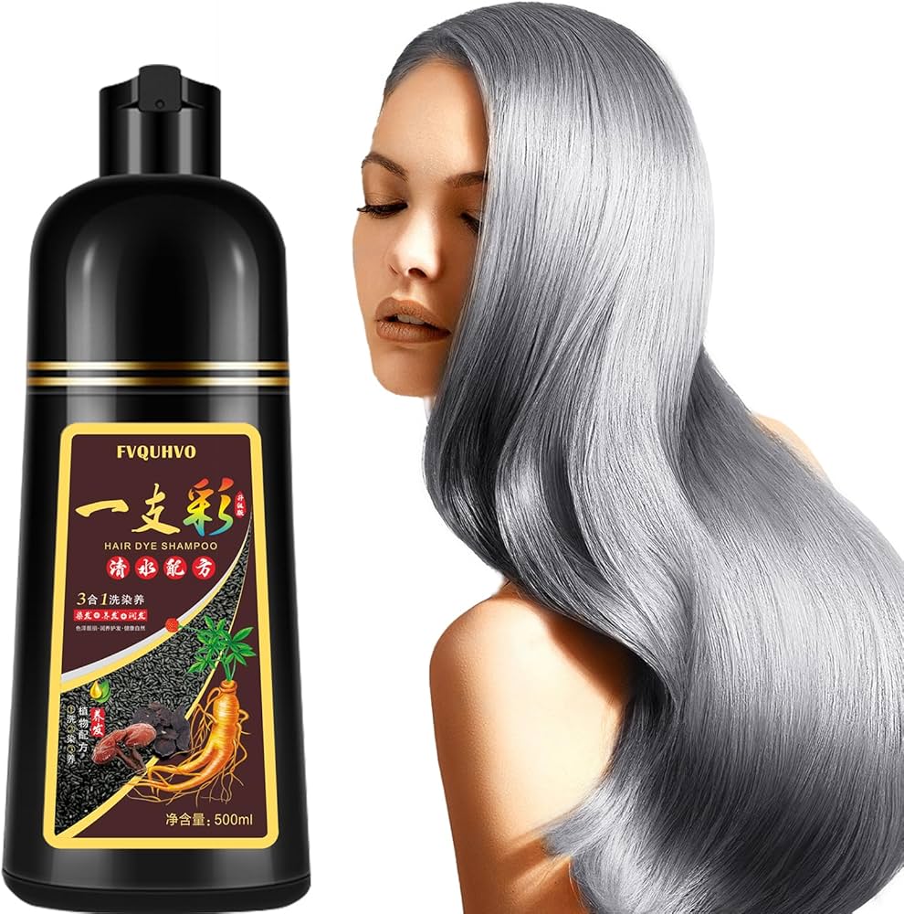 Amazon.com : Onilyua Instant Silver Gray Hair Dye Shampoo 500ml