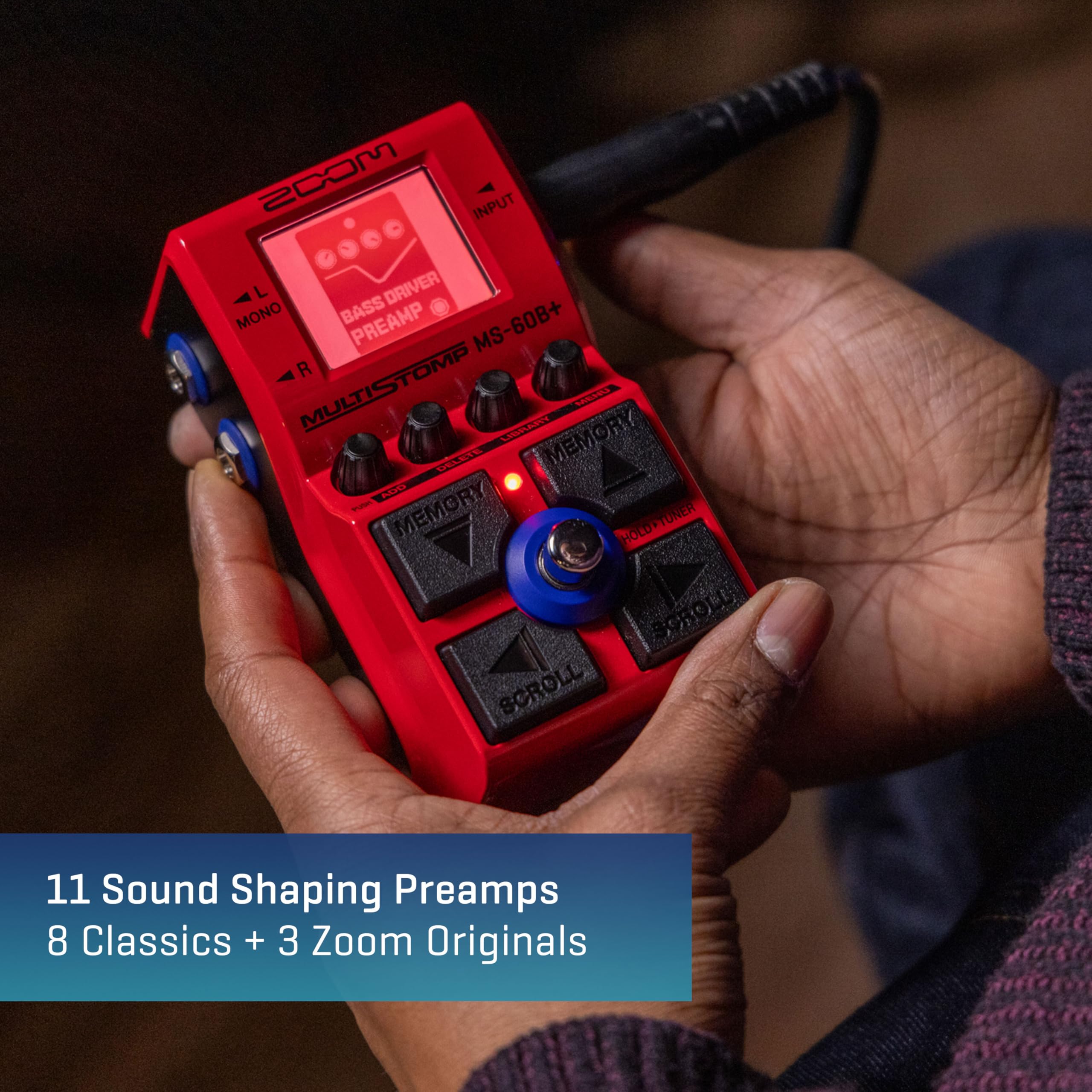 Amazon.co.jp: ZOOM MS-60B Plus ベースマルチエフェクター 100種以上