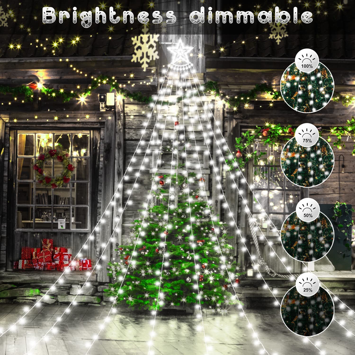 Amazon.co.jp: V-Dank イルミネーション ライト LED 350球 ドレープ