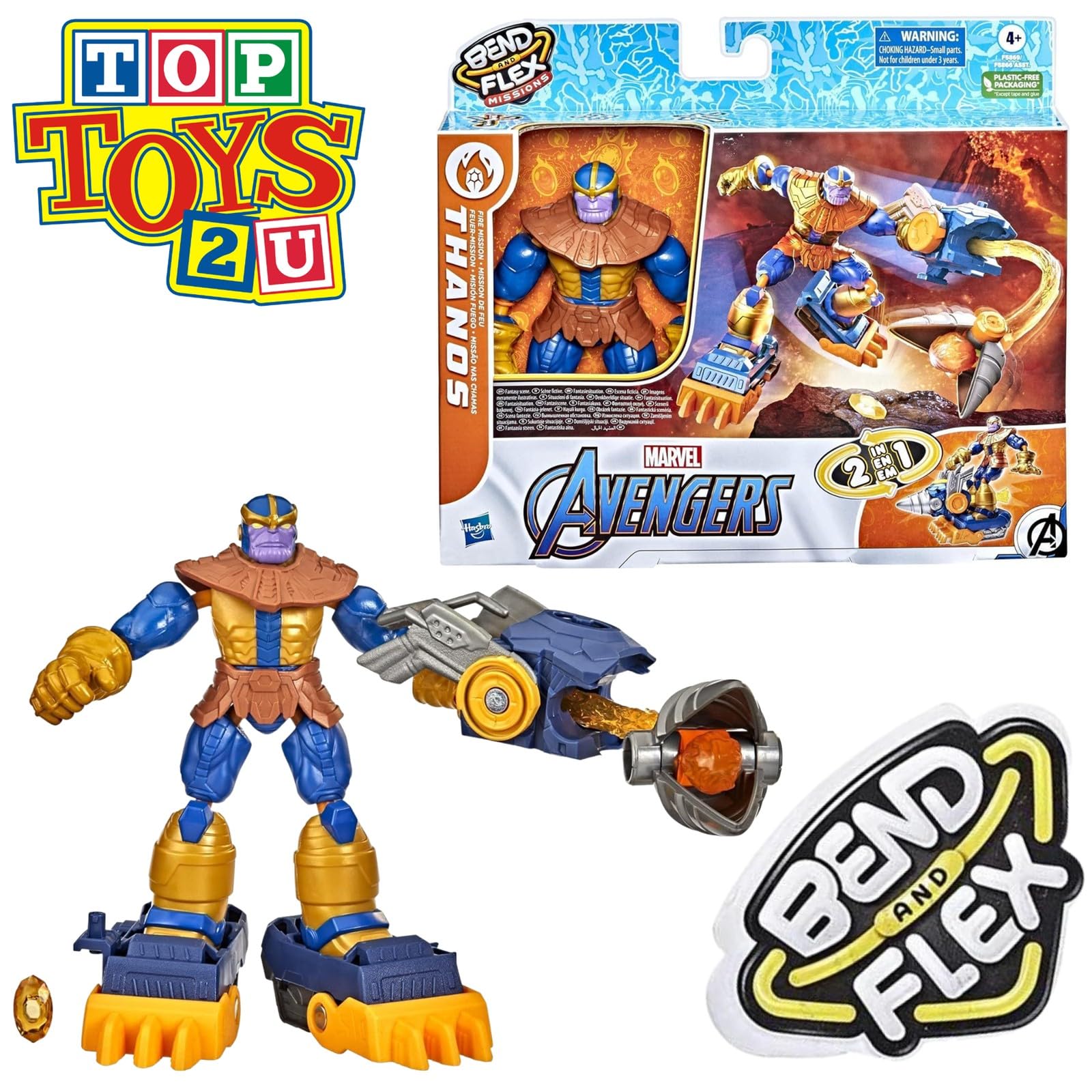 Amazon.com: Avengers Marvel Bend and Flex Missions Thanos Fire