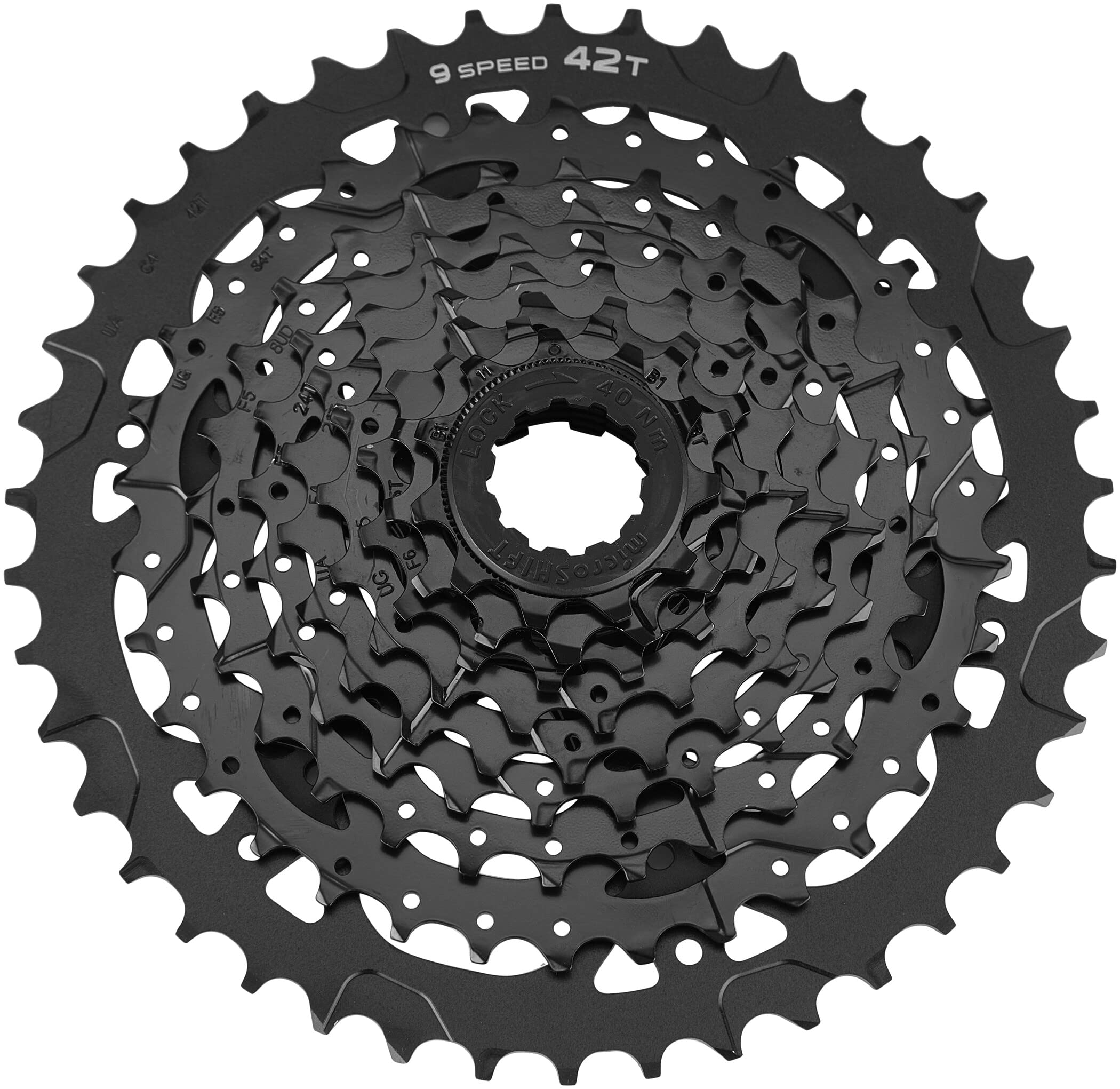 Amazon.com : microSHIFT ADVENT Cassette - 9 Speed, 11-42t, Black