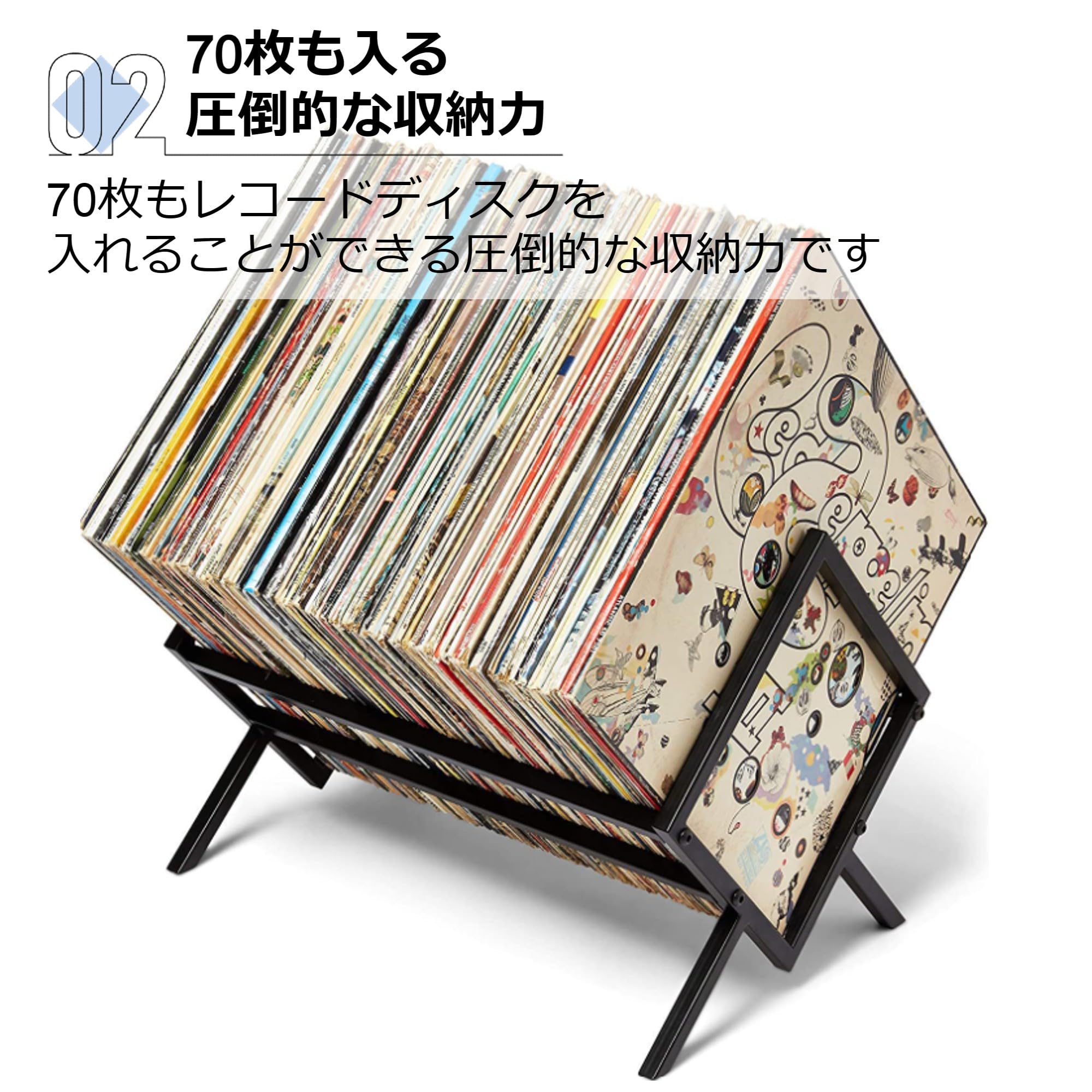 Amazon.co.jp: Asdays レコードラック マガジン ブックスタンド 金属製