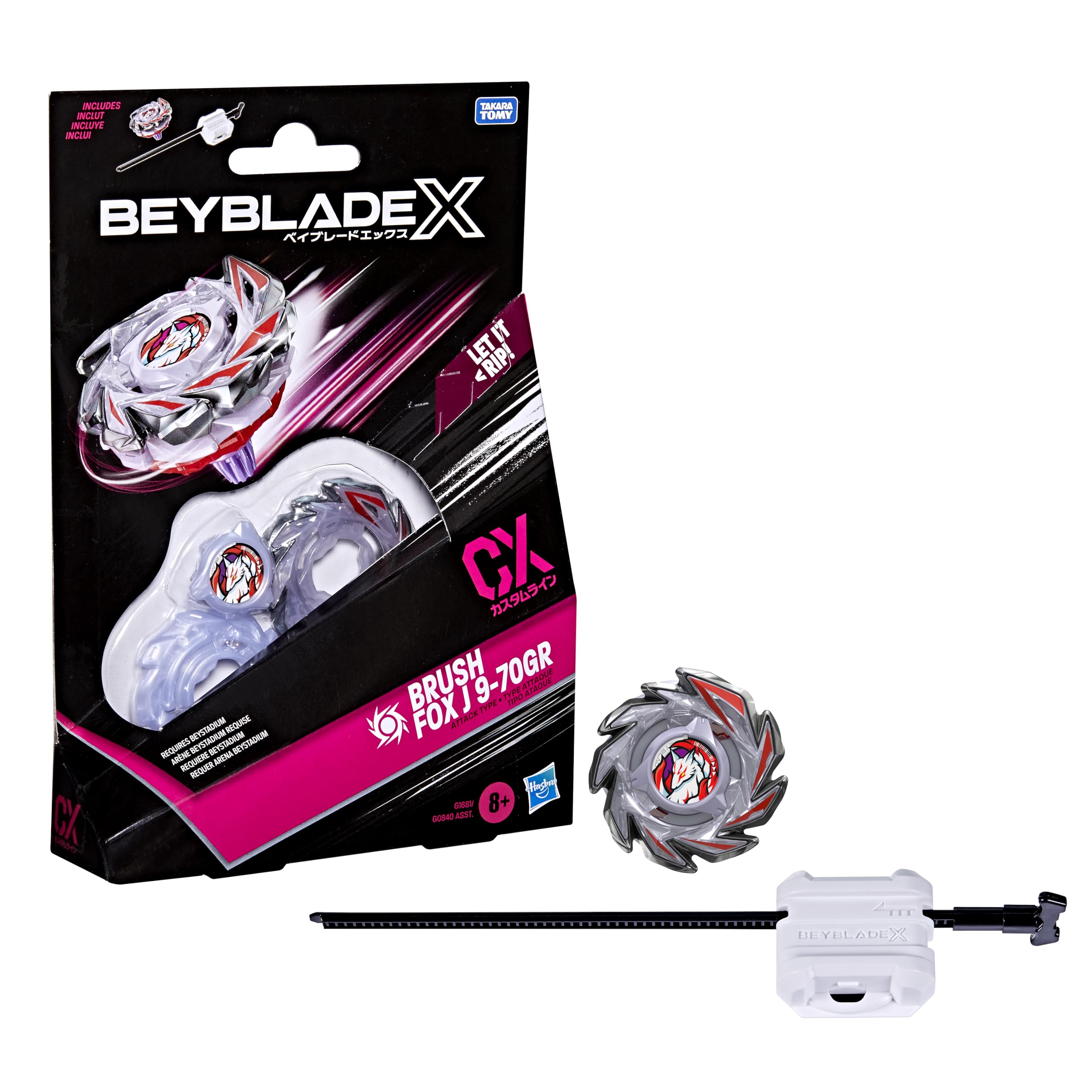 Beyblade X Brush Fox J 9-70GR CX Starter Pack Set, Takara Tomy