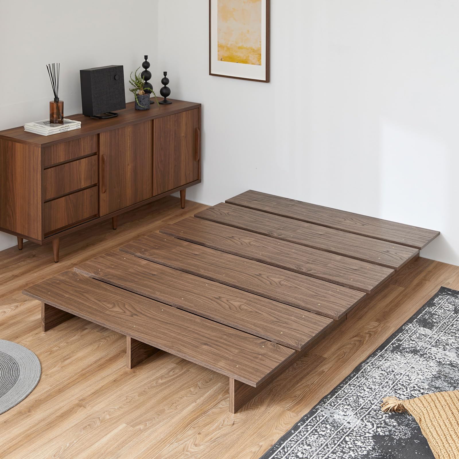 LOWYA セミダブルベッドフレーム＆マットレス