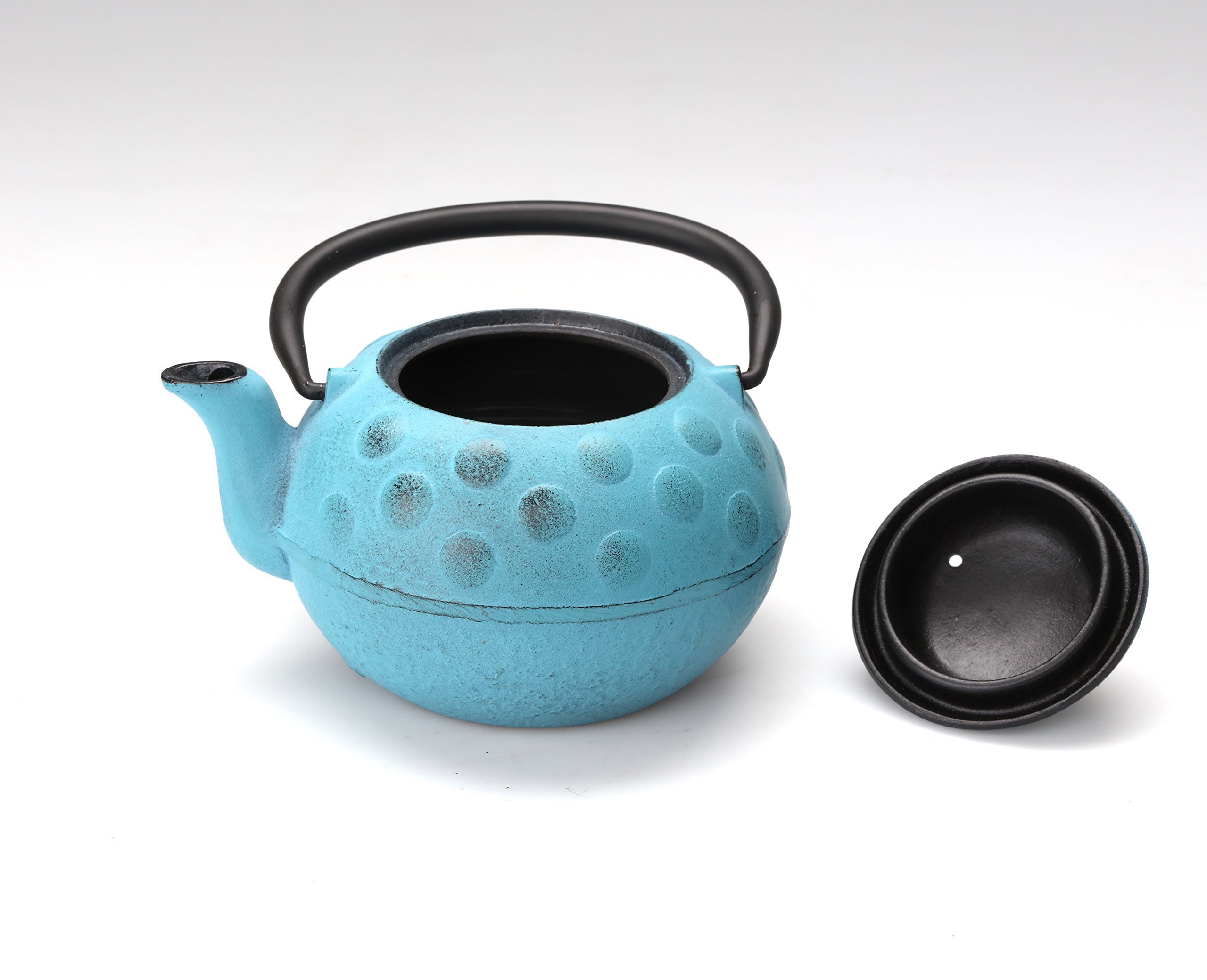 Amazon | 南部鉄器 急須 水玉 青 0.4L ホーロー加工 カラー おしゃれ