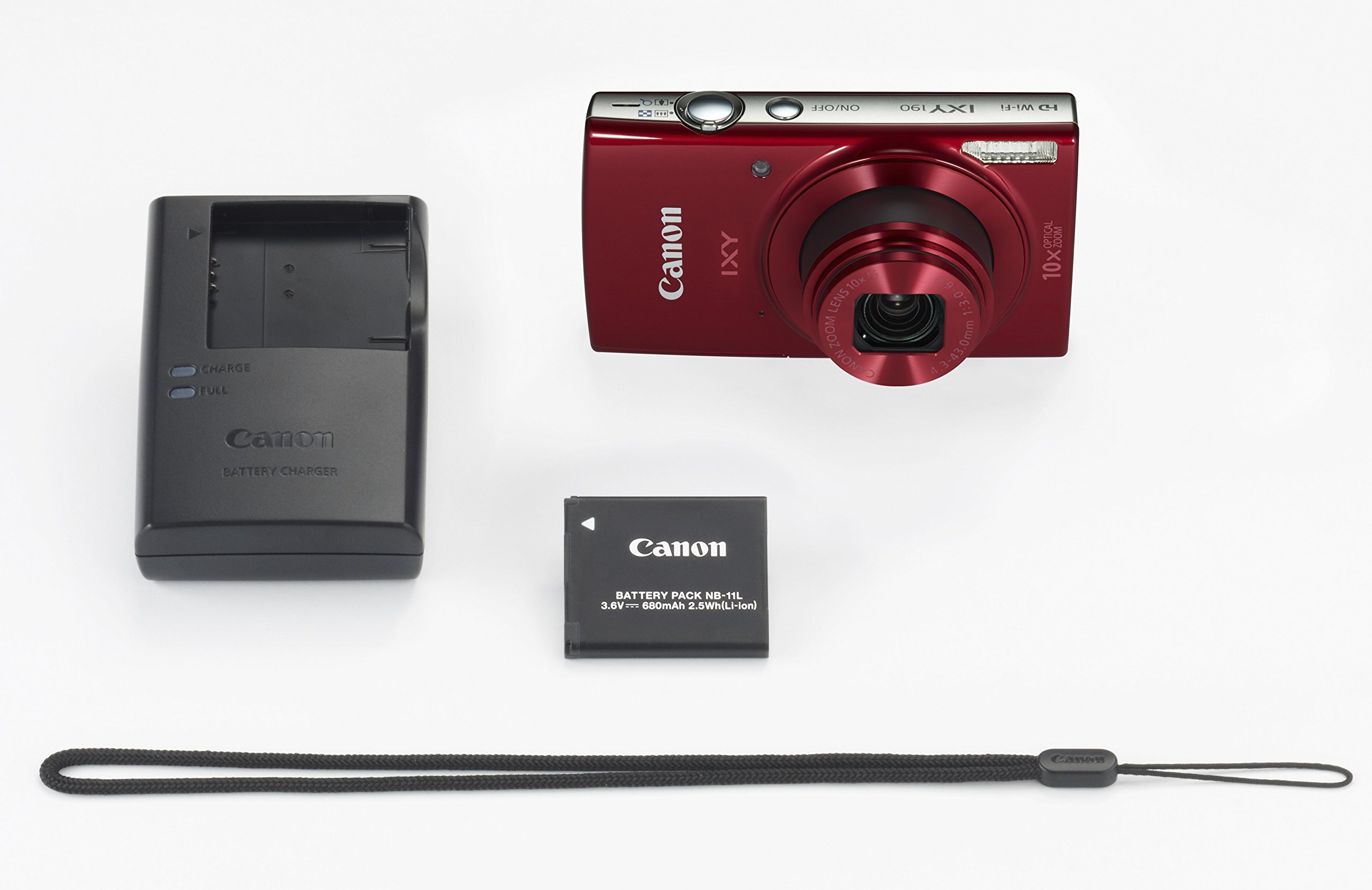 Amazon | Canon デジタルカメラ IXY 190 レッド 光学10倍ズーム