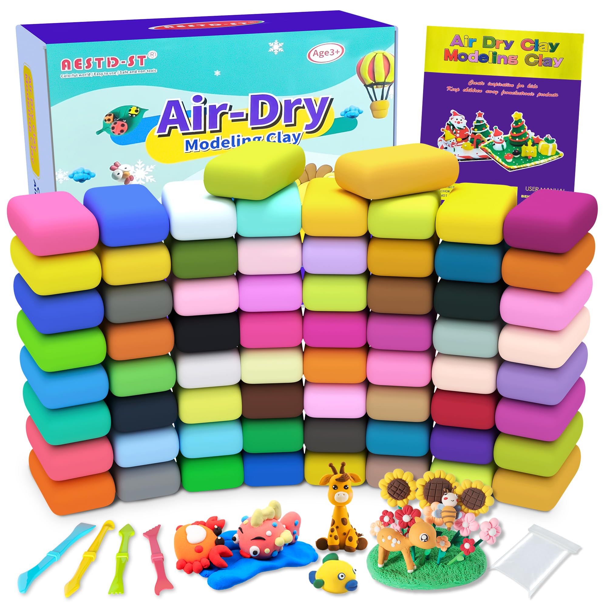 Air Dry Clay 66 Colors, Modeling Clay for Kids, DIY Model Magic