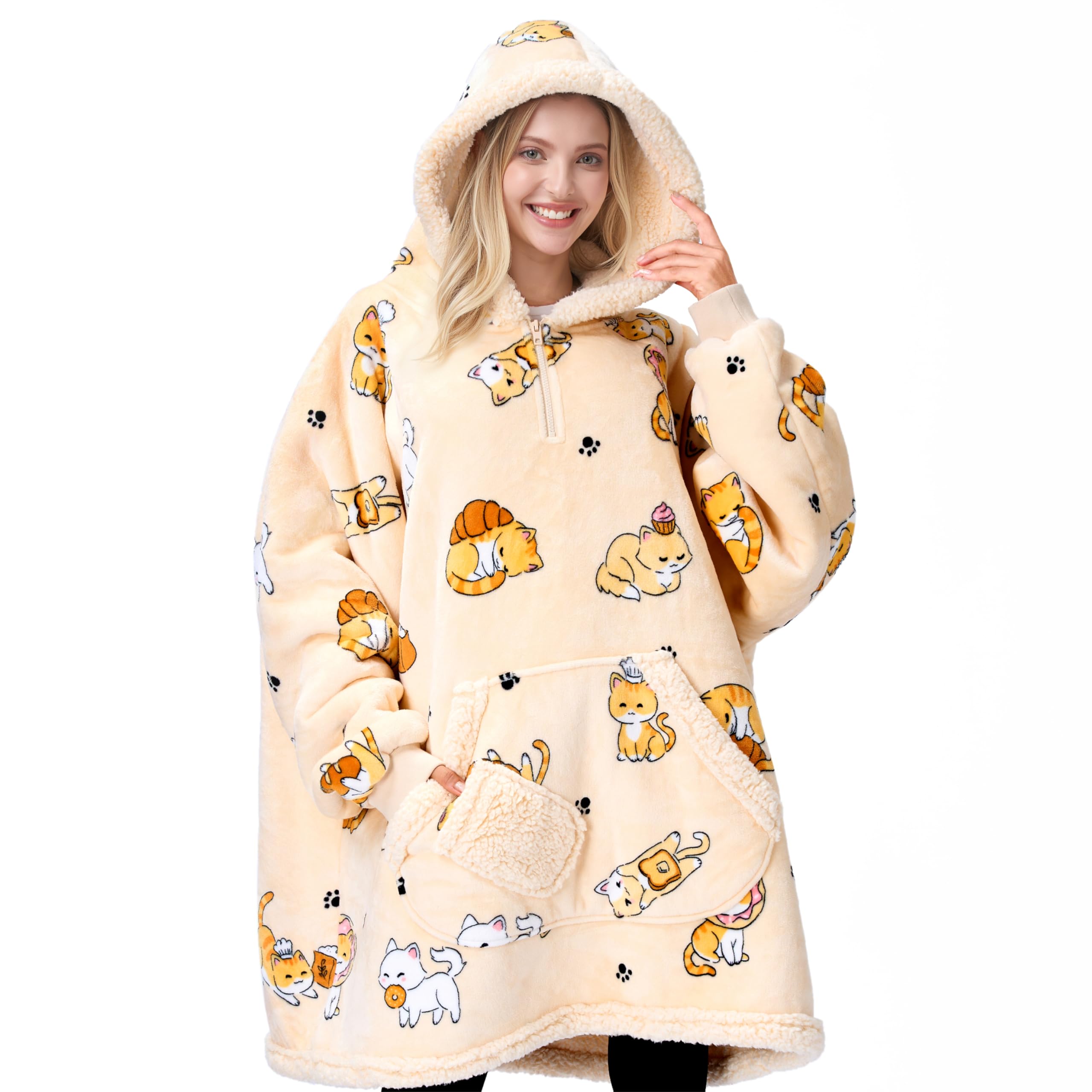 Amazon.com: Giggling Getup Wearable Blanket Hoodie for Adults