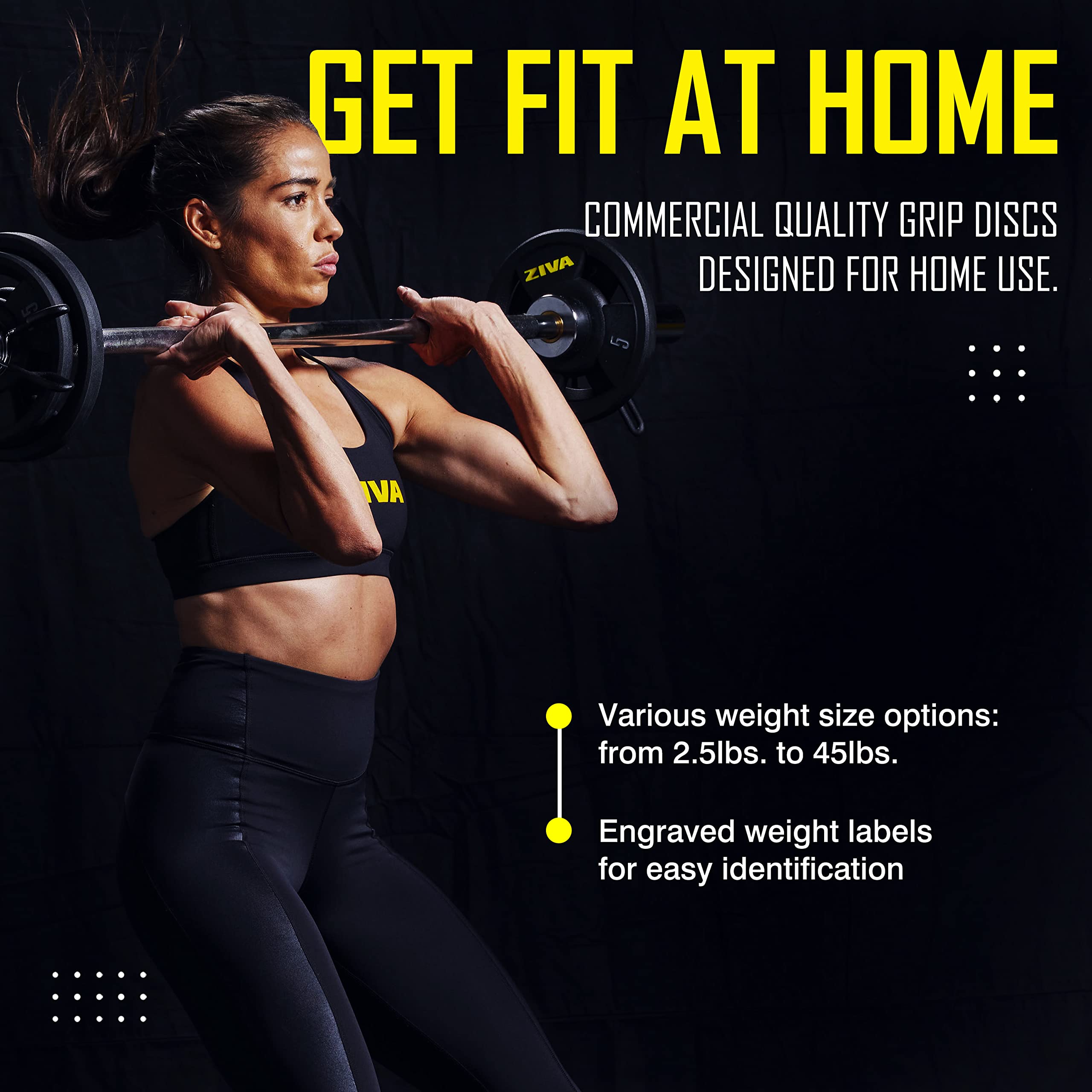 引取り限定]ZIVA ウレタンウェイトプレート125kgセット