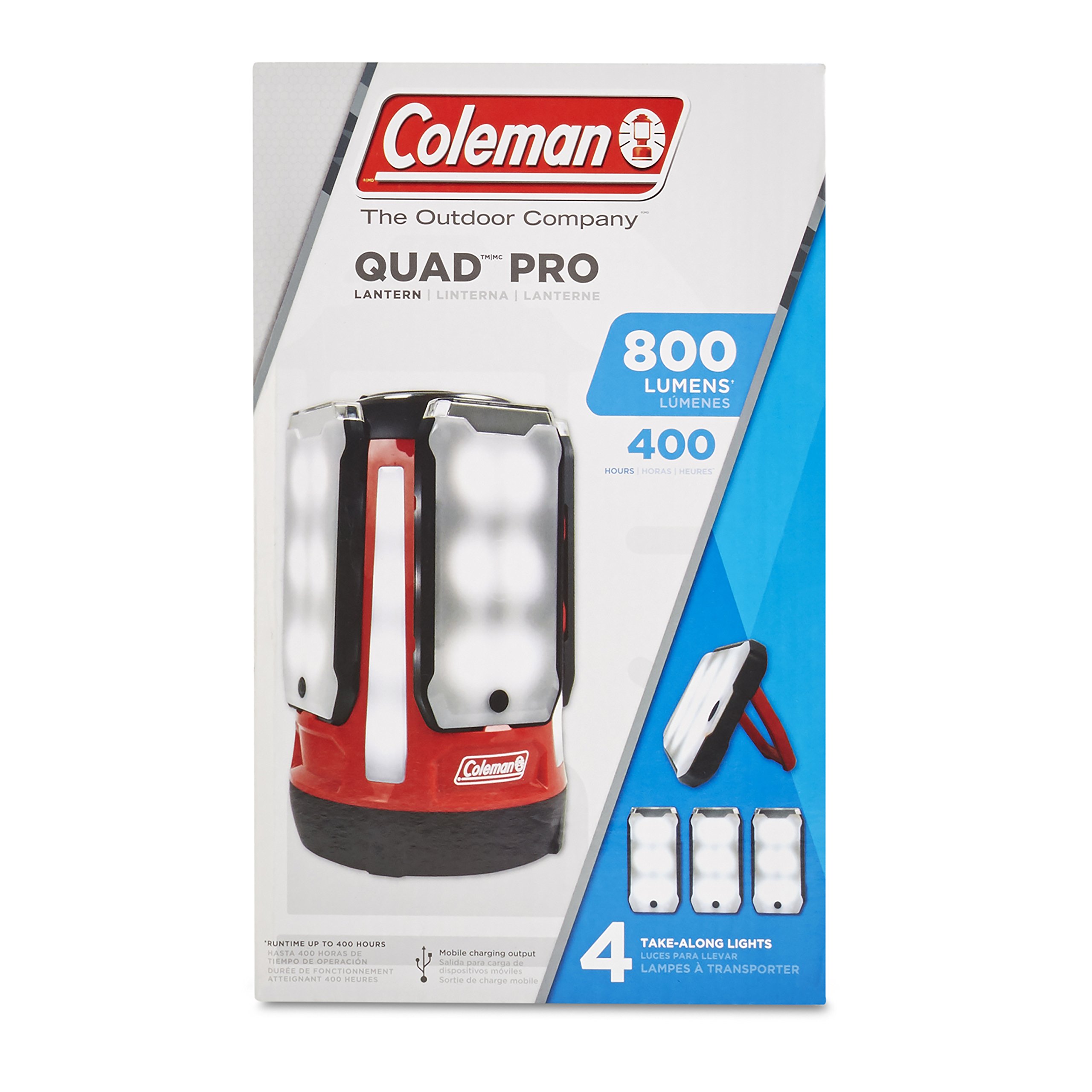 Amazon.com: Coleman Quad Panel 800L LED Lantern, Water-Resistant