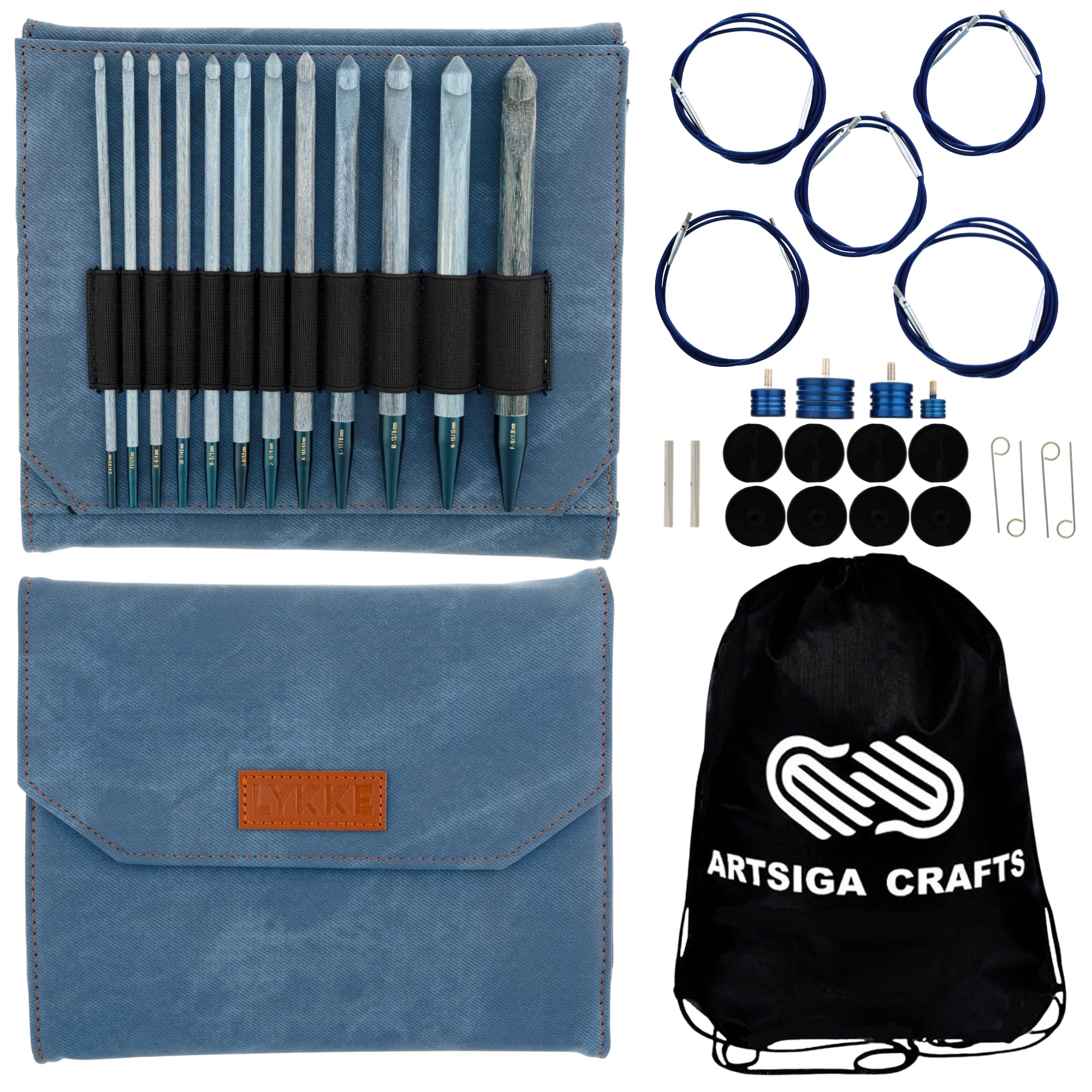 Amazon.com: Lykke Indigo 6 in. Set Sizes 3.5, 3.75, 4.0, 4.5, 5.0