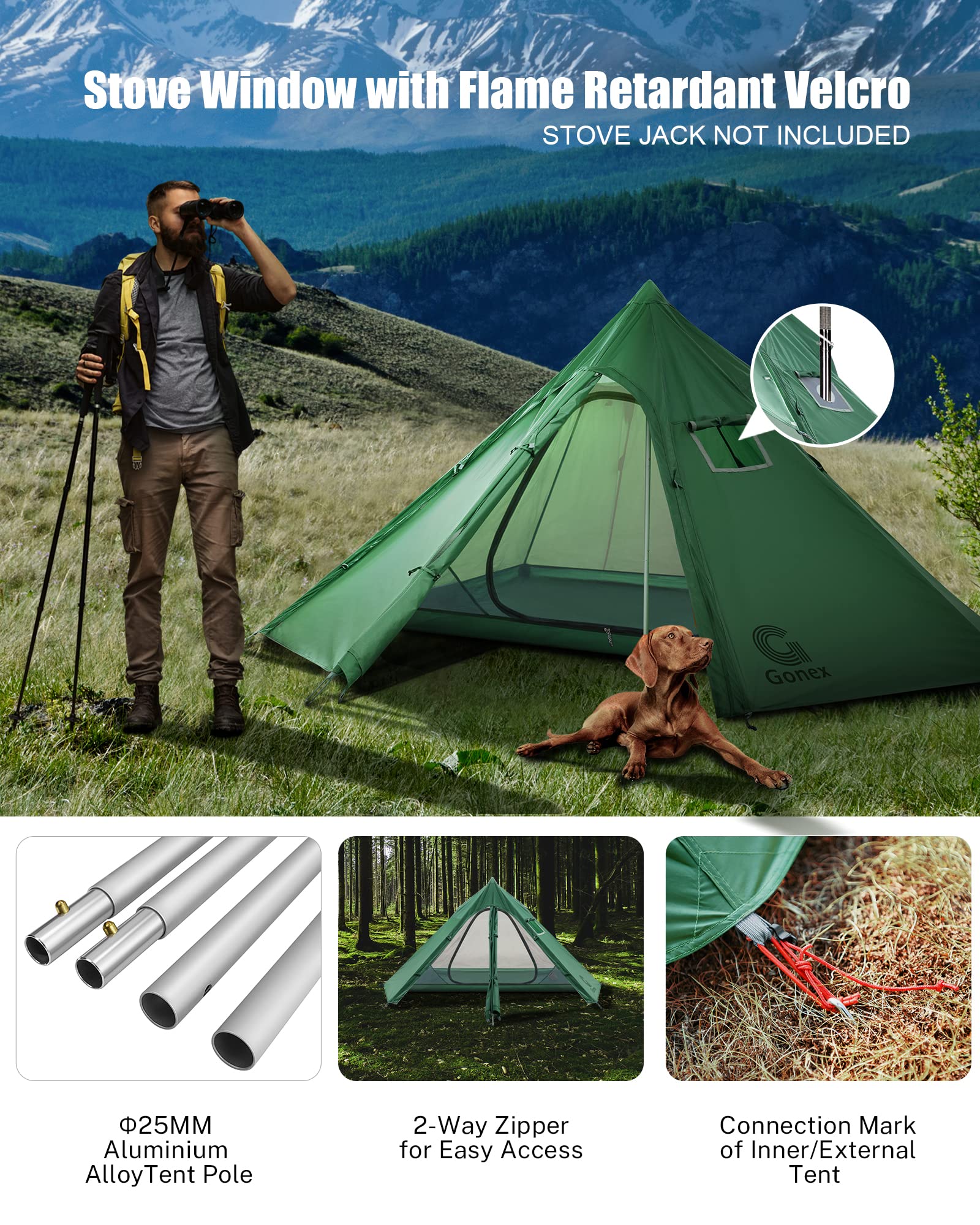 Amazon | Gonex ワンポールテント | Gonex | テント本体